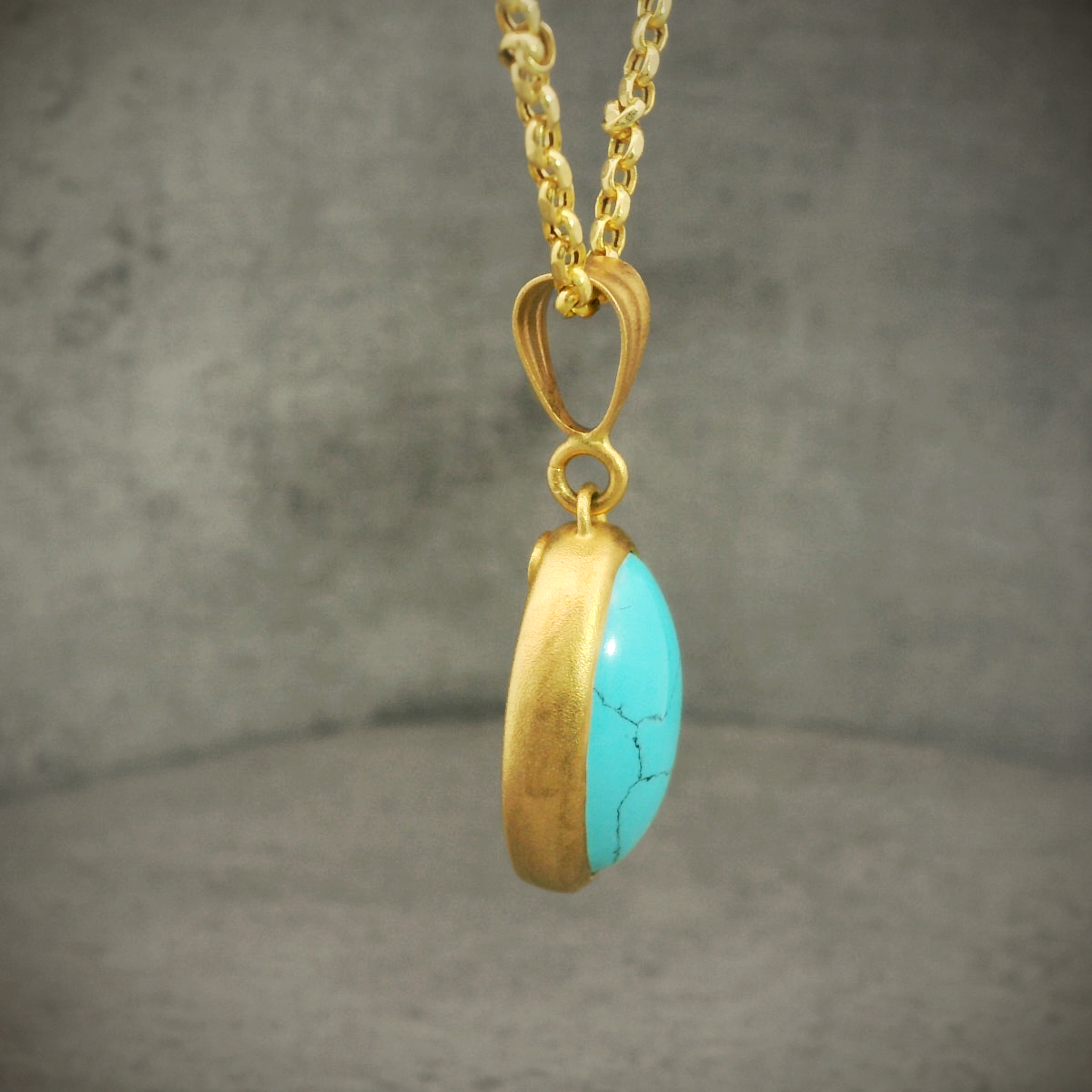 18k Sleeping Beauty Turquoise NEcklace