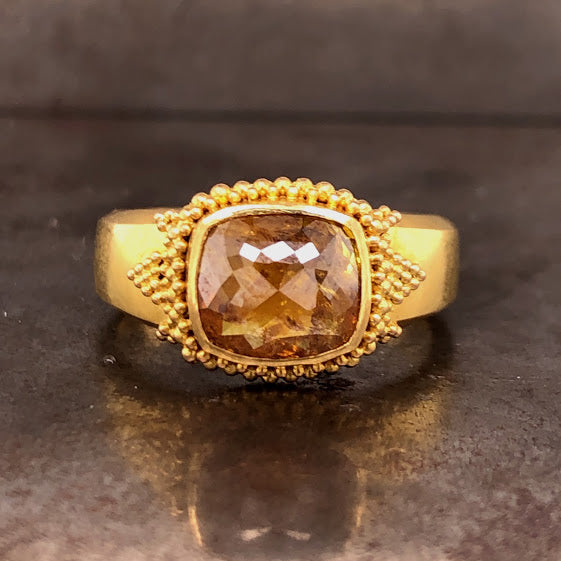 22K Yellow Diamond Ring