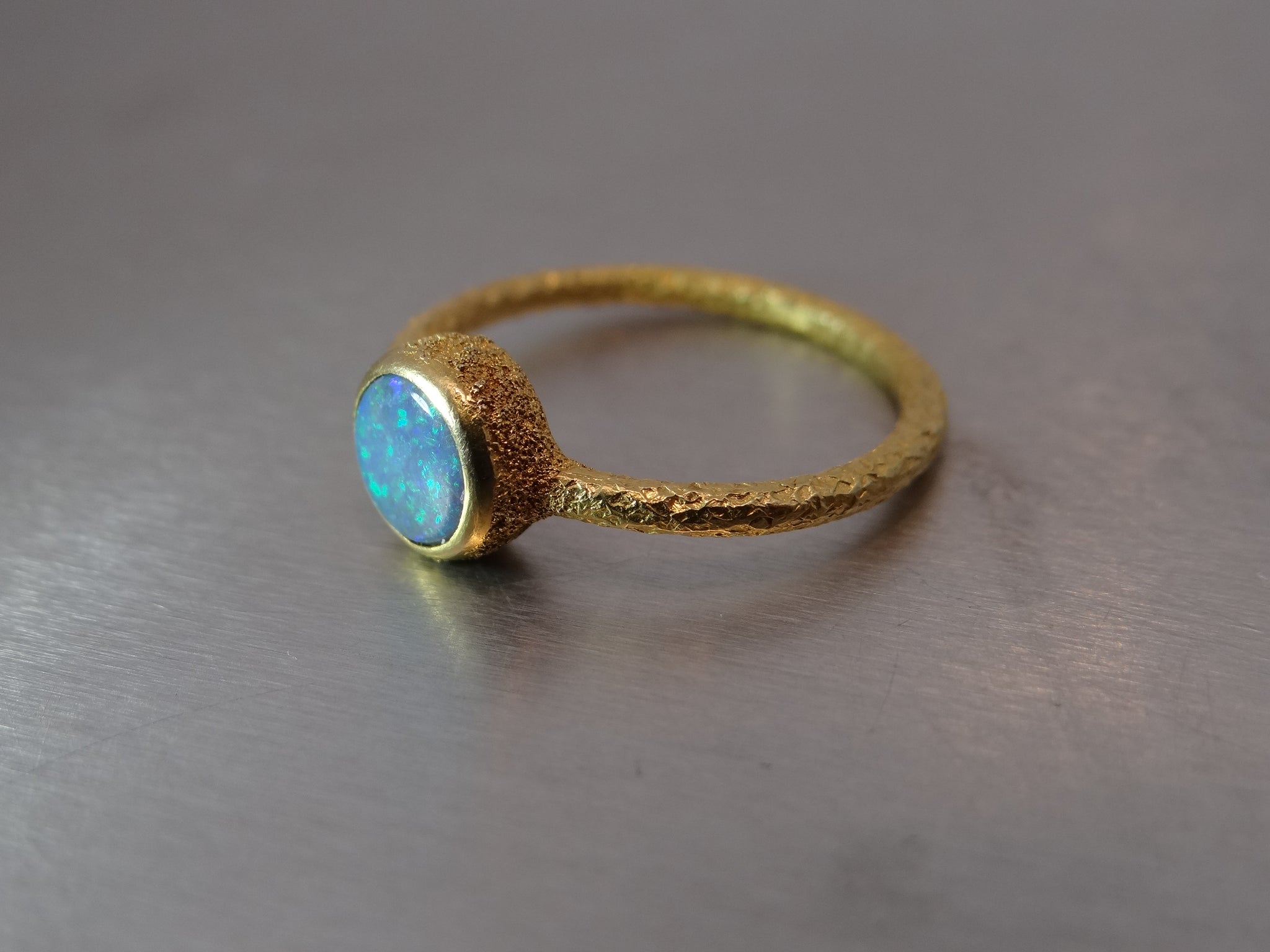 Solitaire Opal Ring