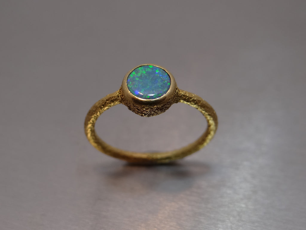 Solitaire Opal Ring