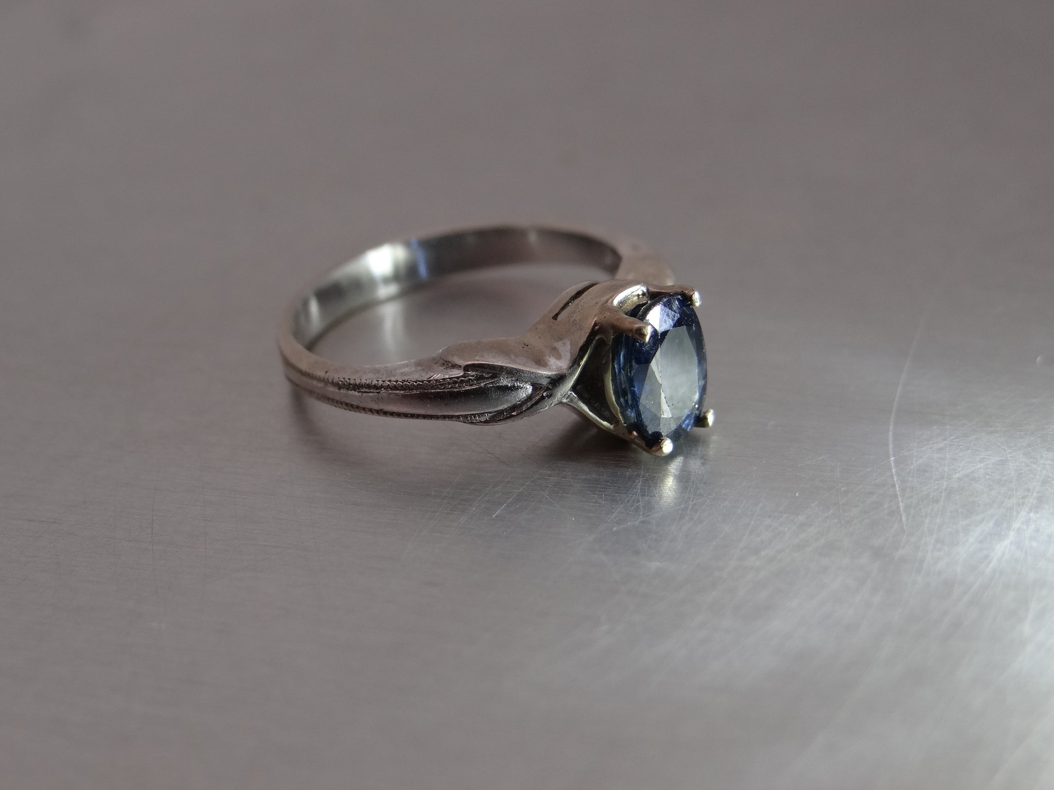 Vintage Blue Sapphire Ring