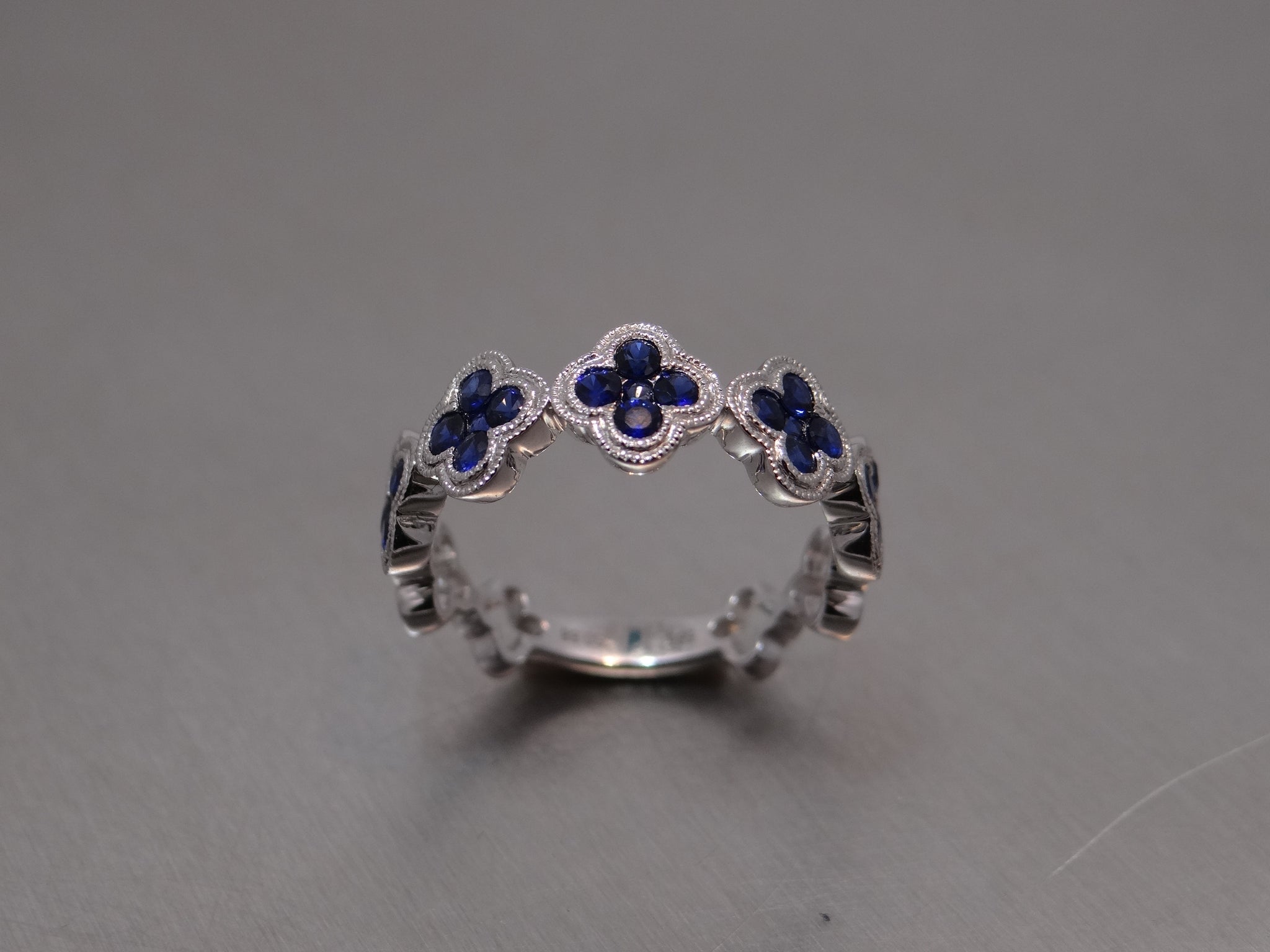 Sapphire Clover Ring
