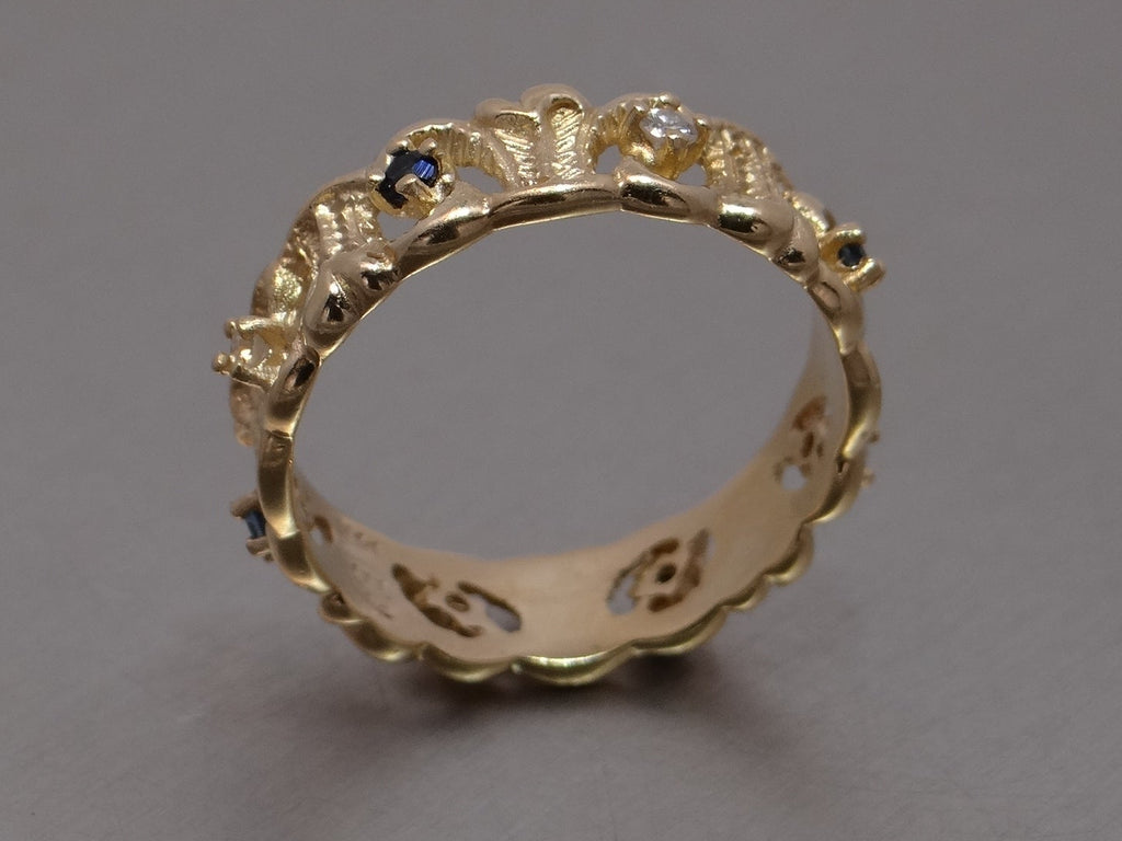 Vintage Diamond and Sapphire Ring
