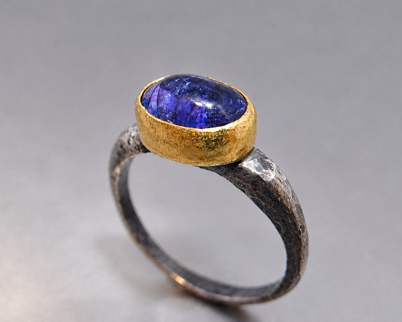 Two Tone Tanzanite Ring