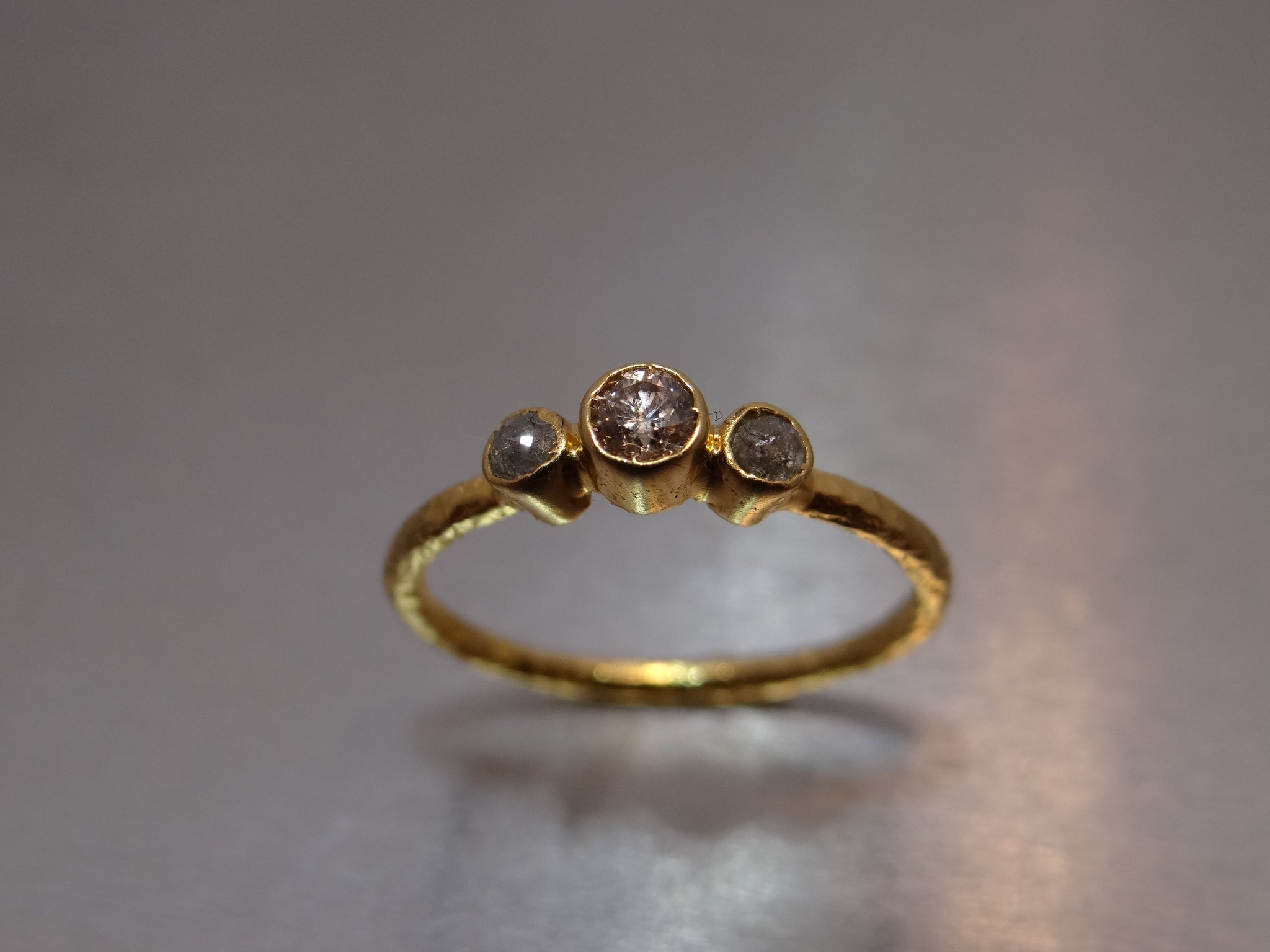 3 Stone Diamond Stackable Ring