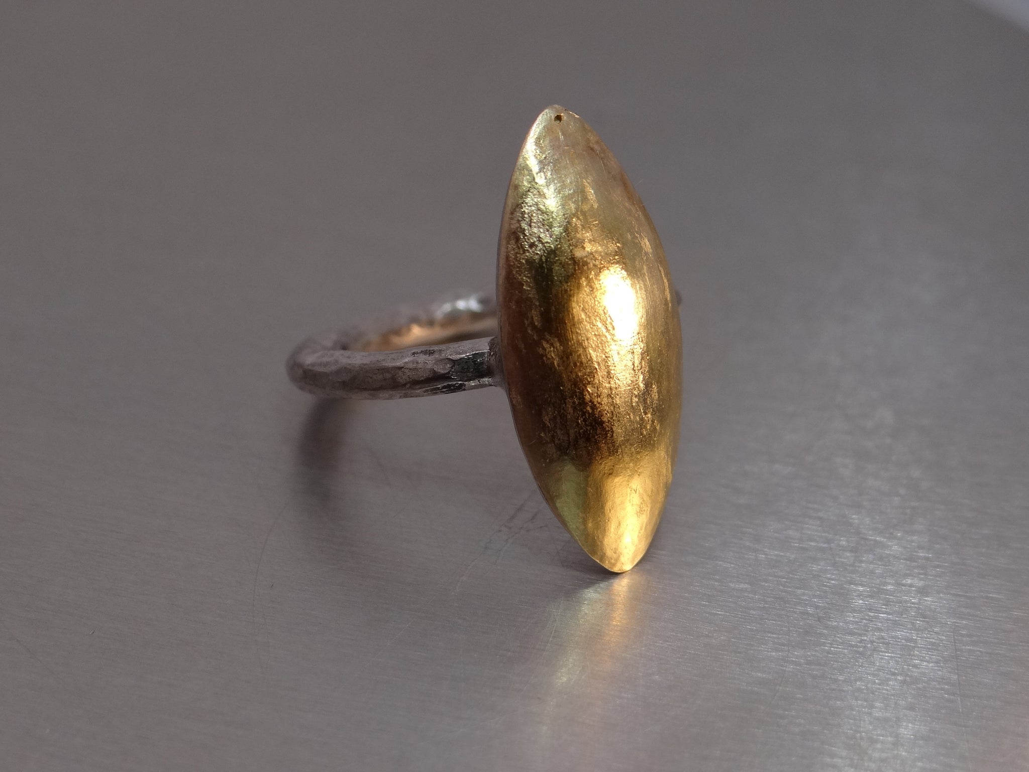 Two Tone Shield Style Ring