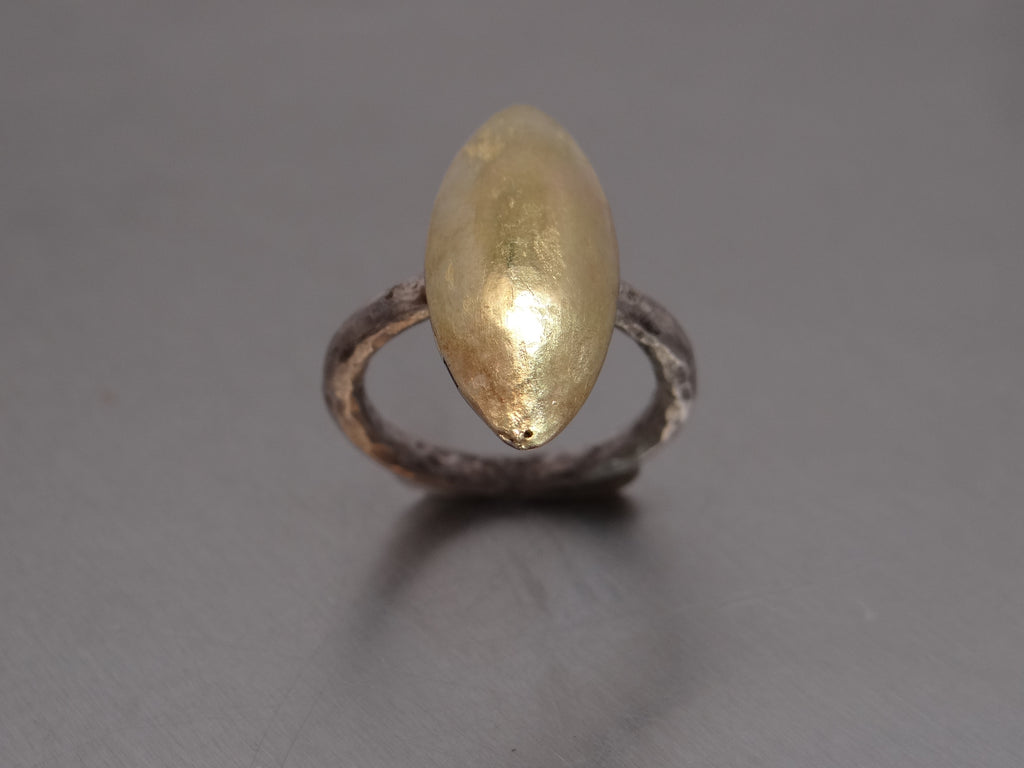 Two Tone Shield Style Ring