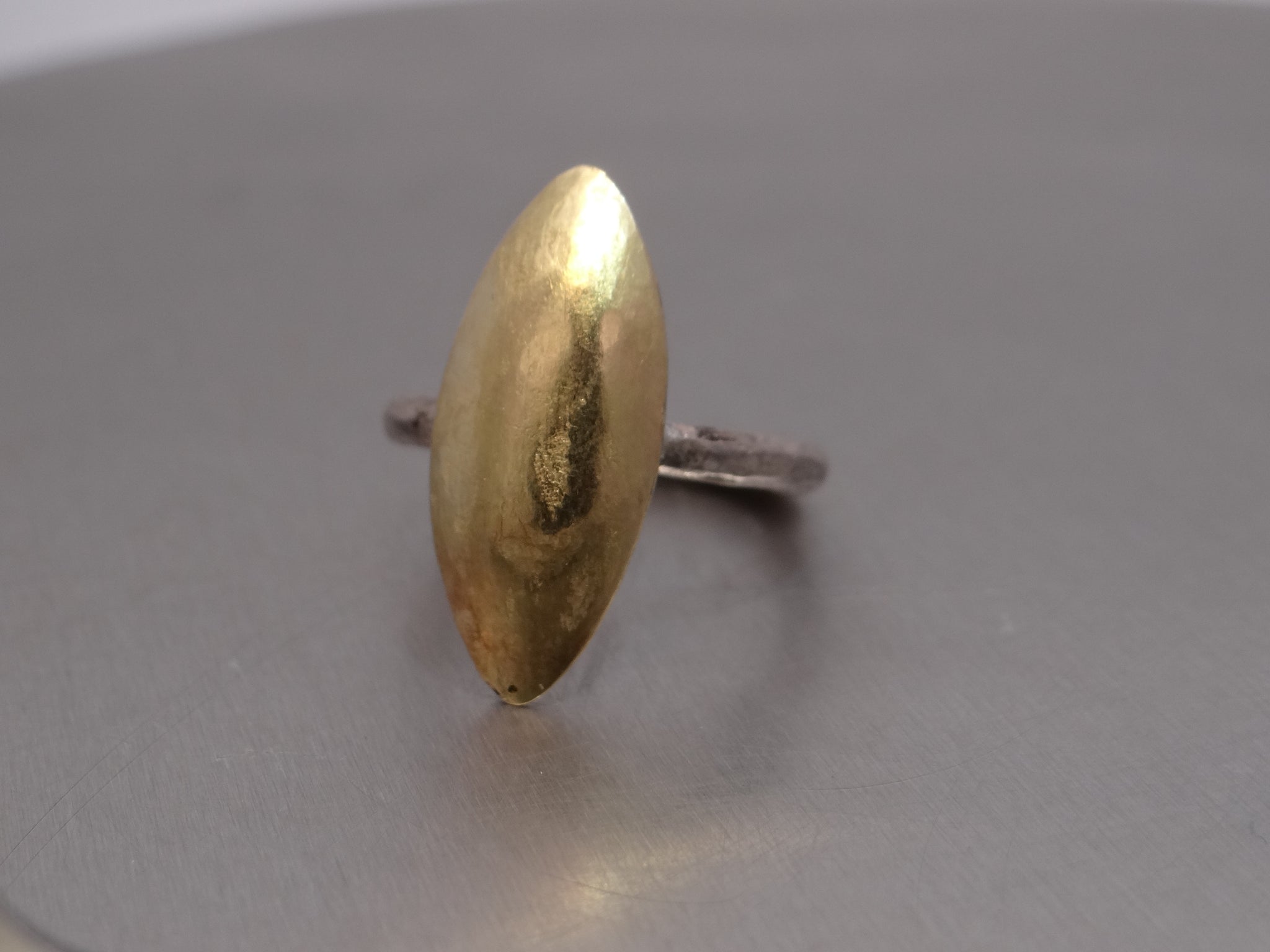 Two Tone Shield Style Ring