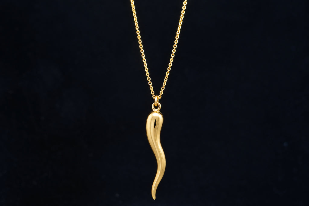 Gold Cornicello  Pendant