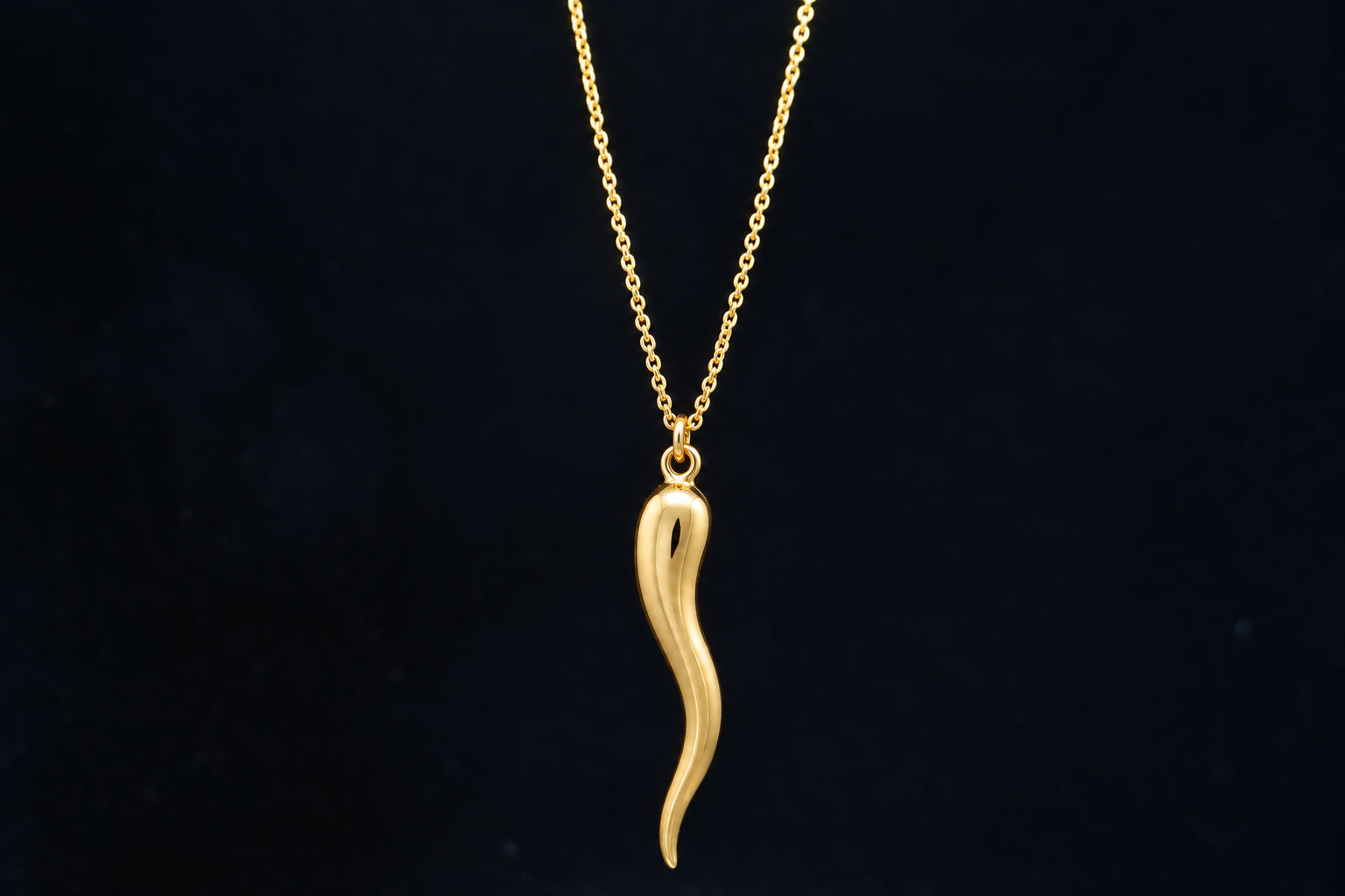 Gold Cornicello  Pendant