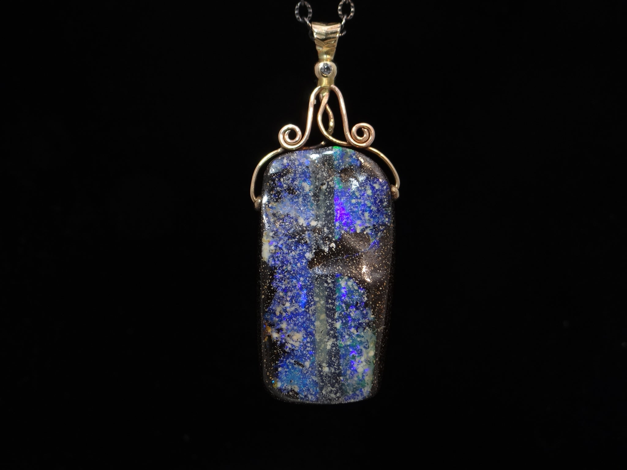 14KY Boulder Opal Necklace
