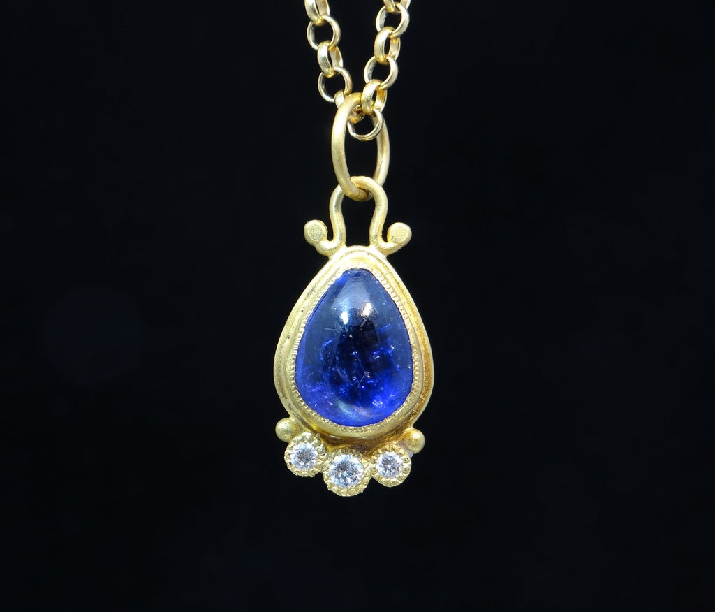 Tanzanite Necklace with Diamond Accents