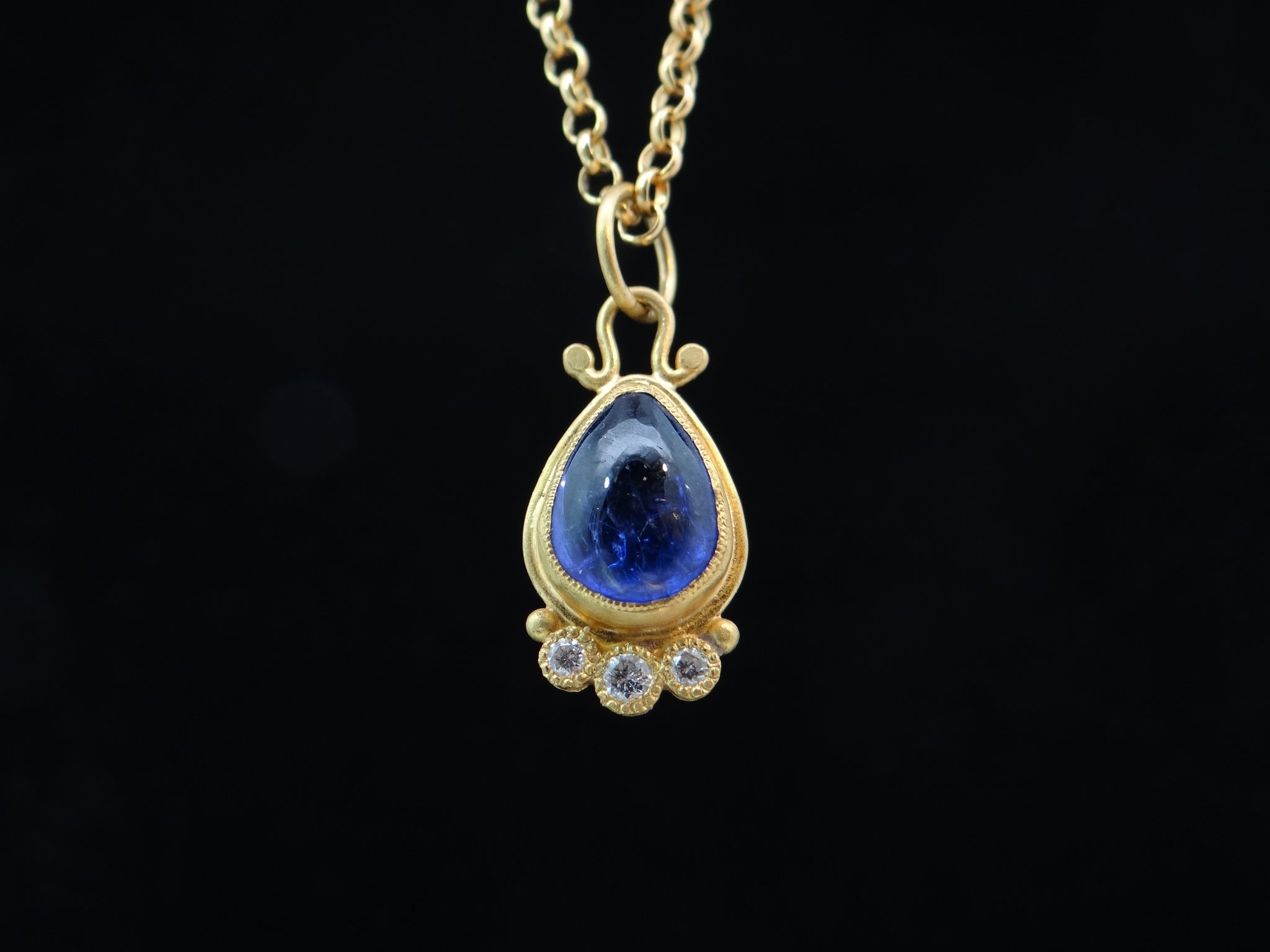 Tanzanite Necklace with Diamond Accents