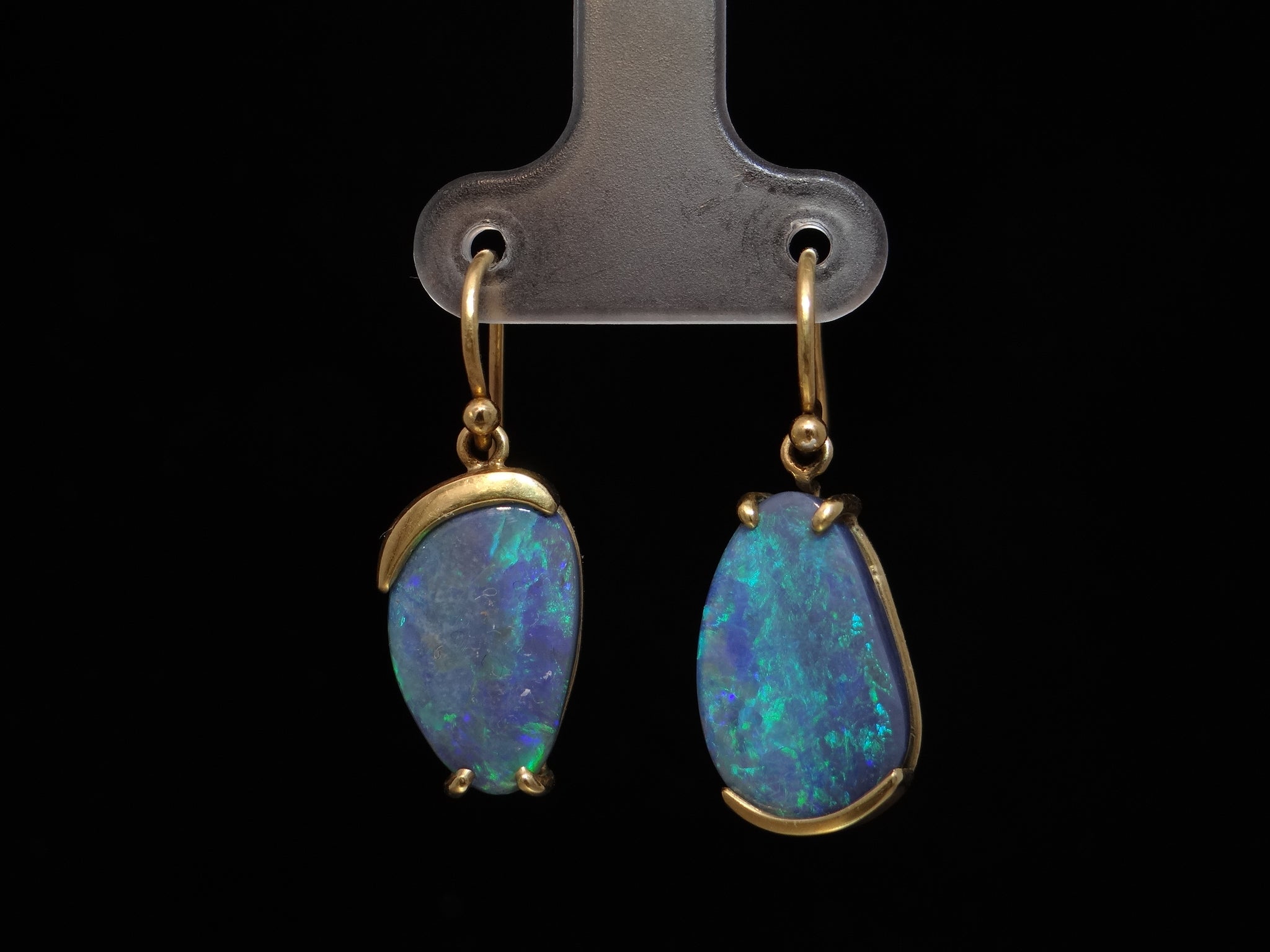 Black Opal Earrings