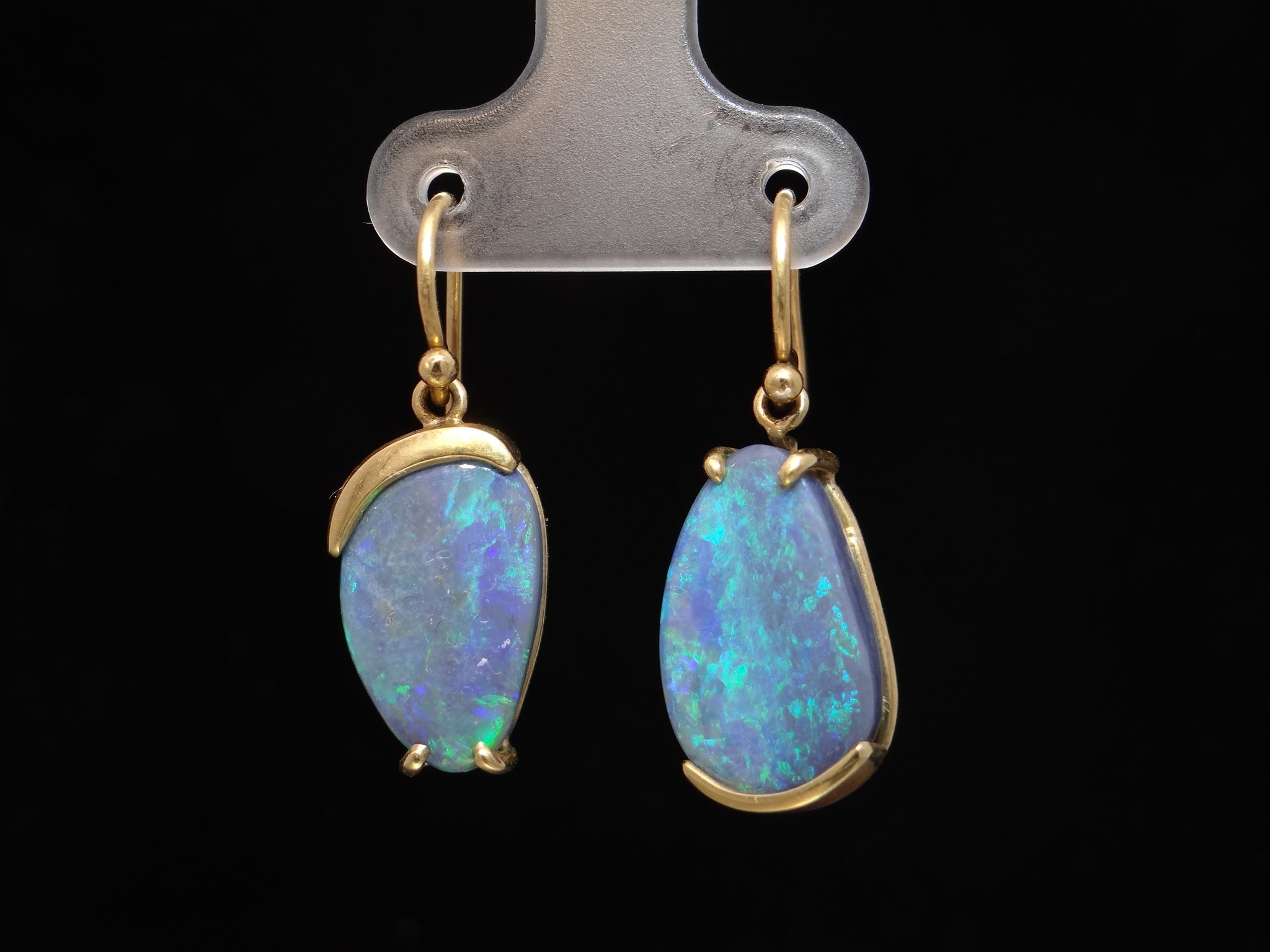 Black Opal Earrings