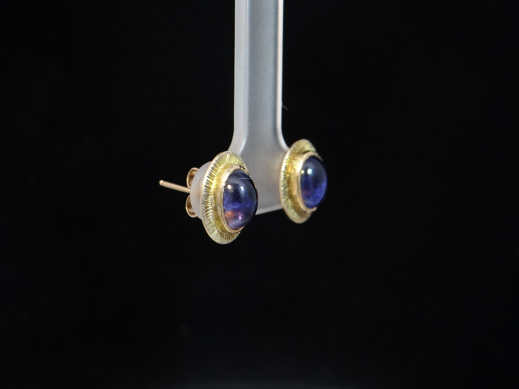 Cabochon Iolite  Studs