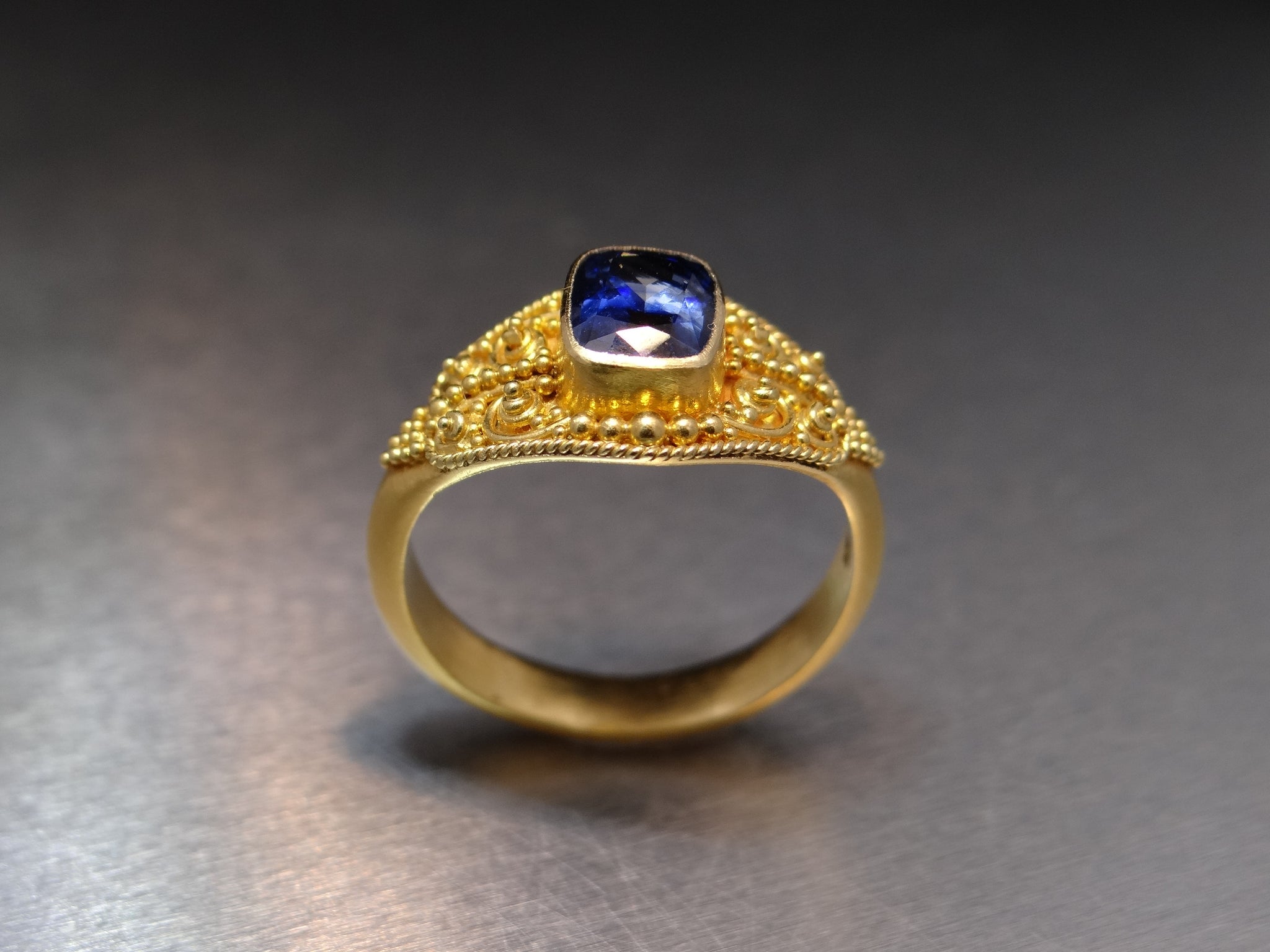 Vintage-Inspired Blue Sapphire Ring