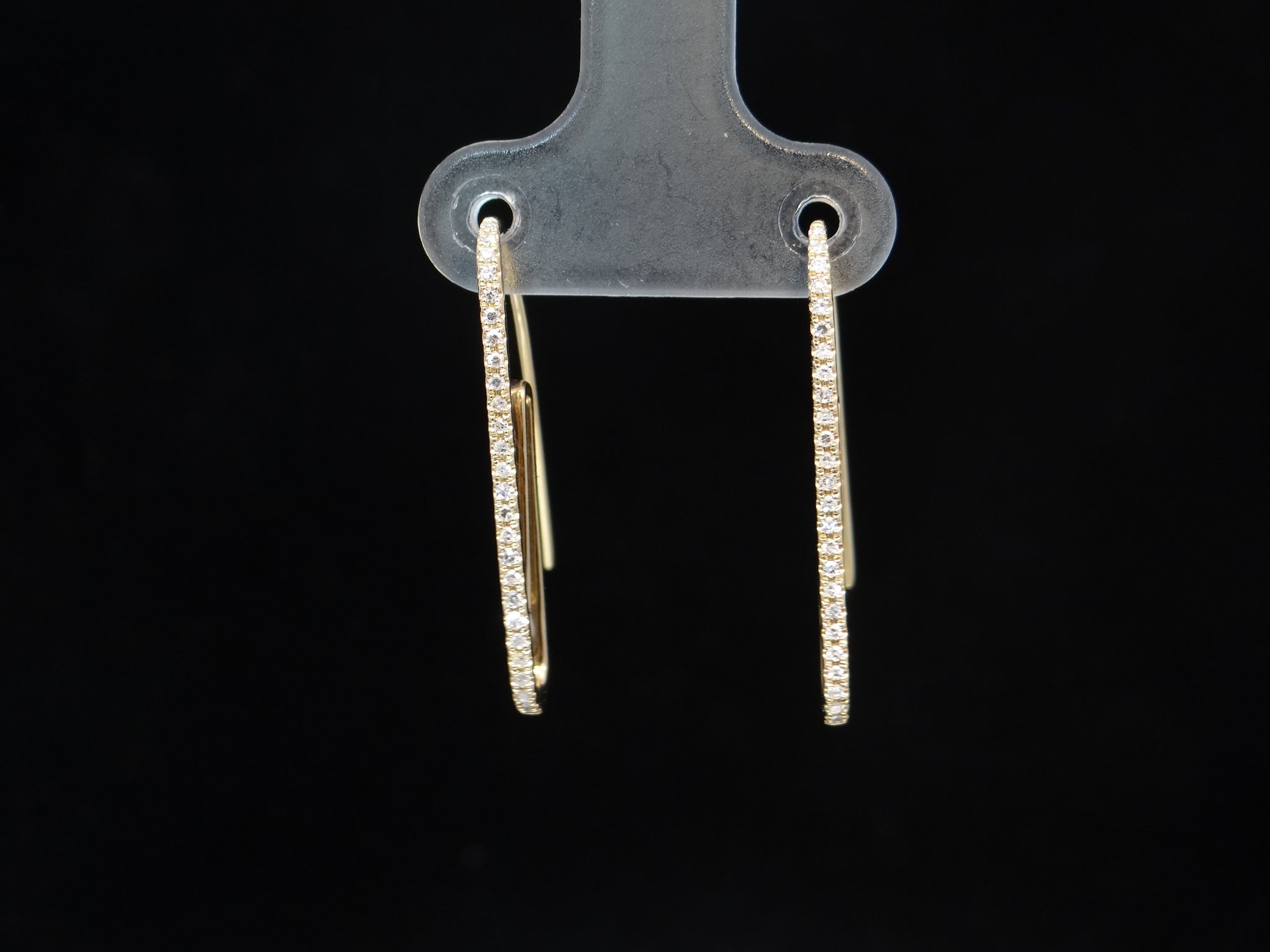 Paper Clip Earrings with Diamond Accents