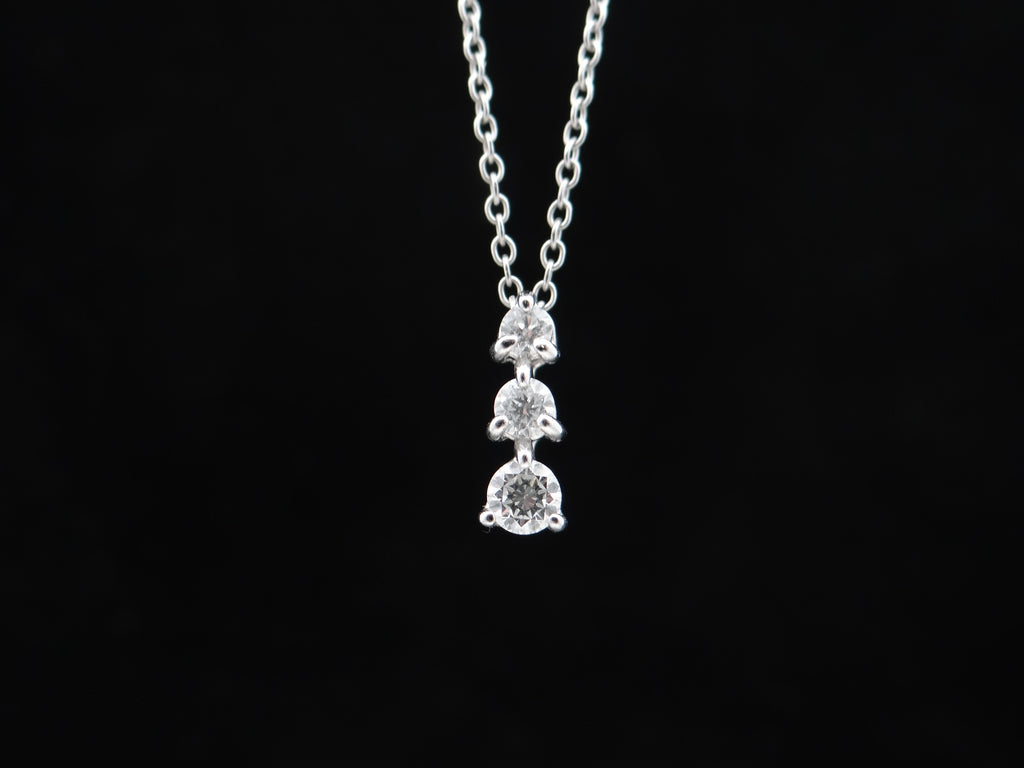 3 Stone Diamond Necklace