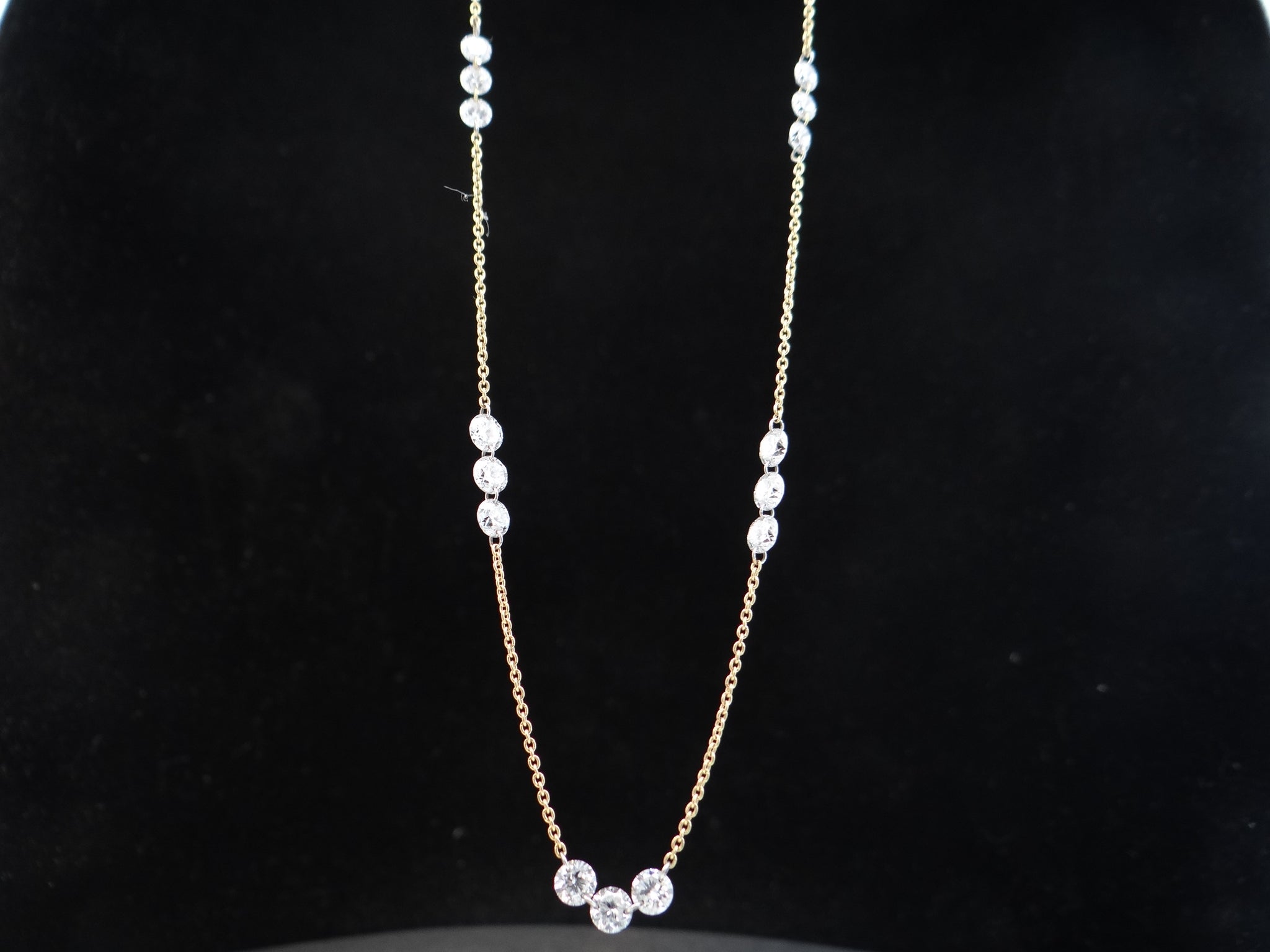 Drilled Diamond Necklace