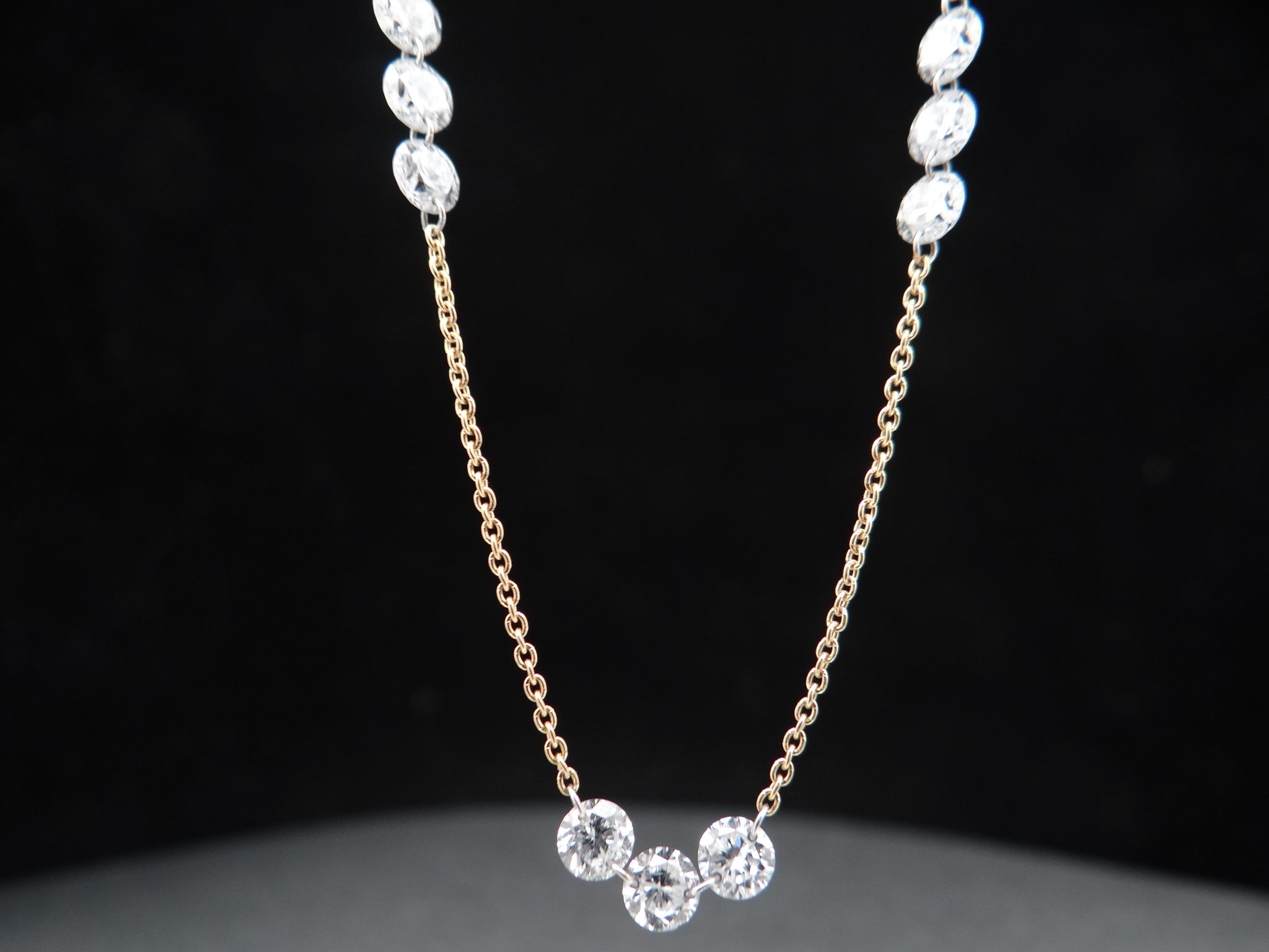 Drilled Diamond Necklace