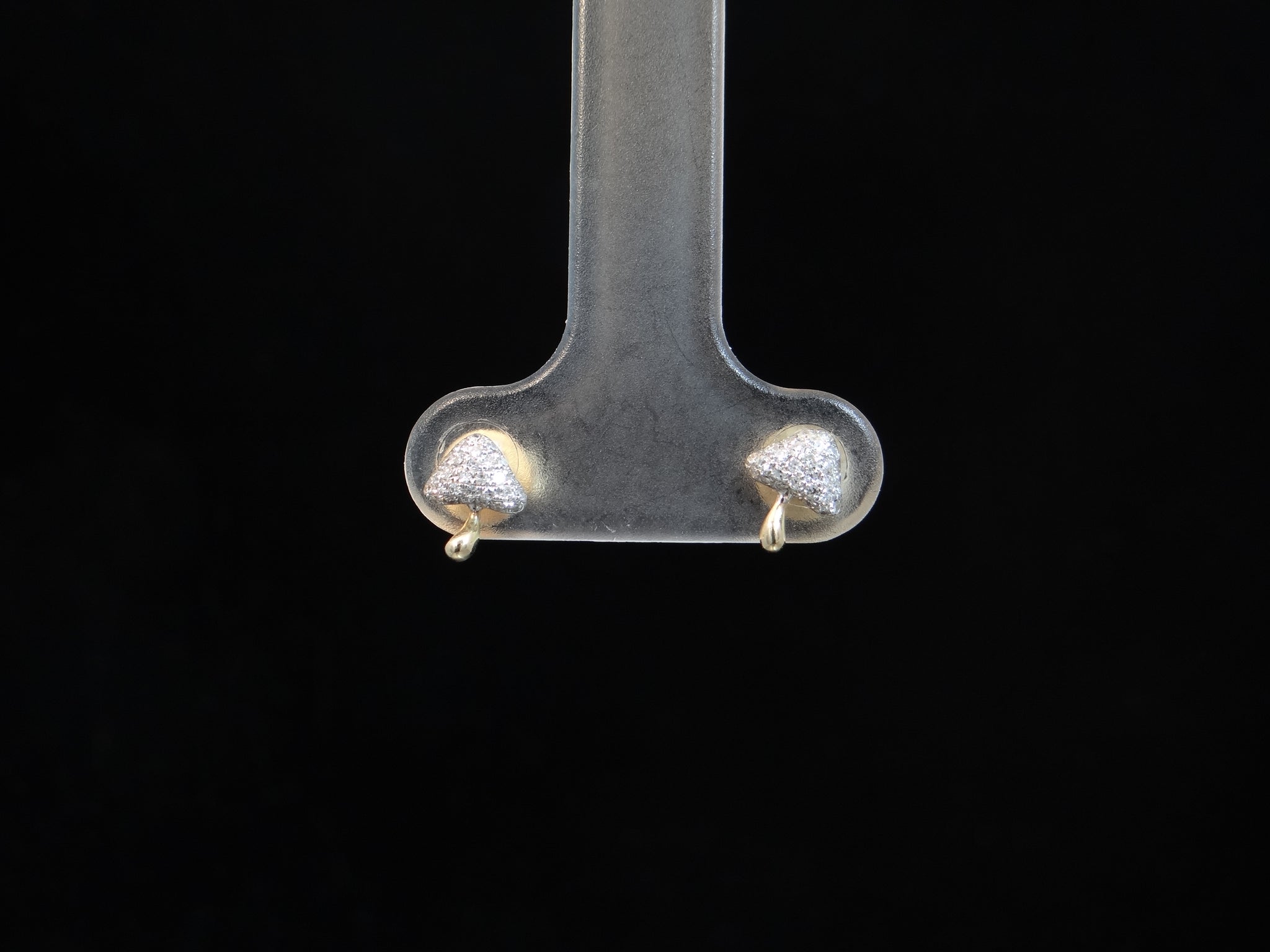 Diamond Mushroom Stud Earrings