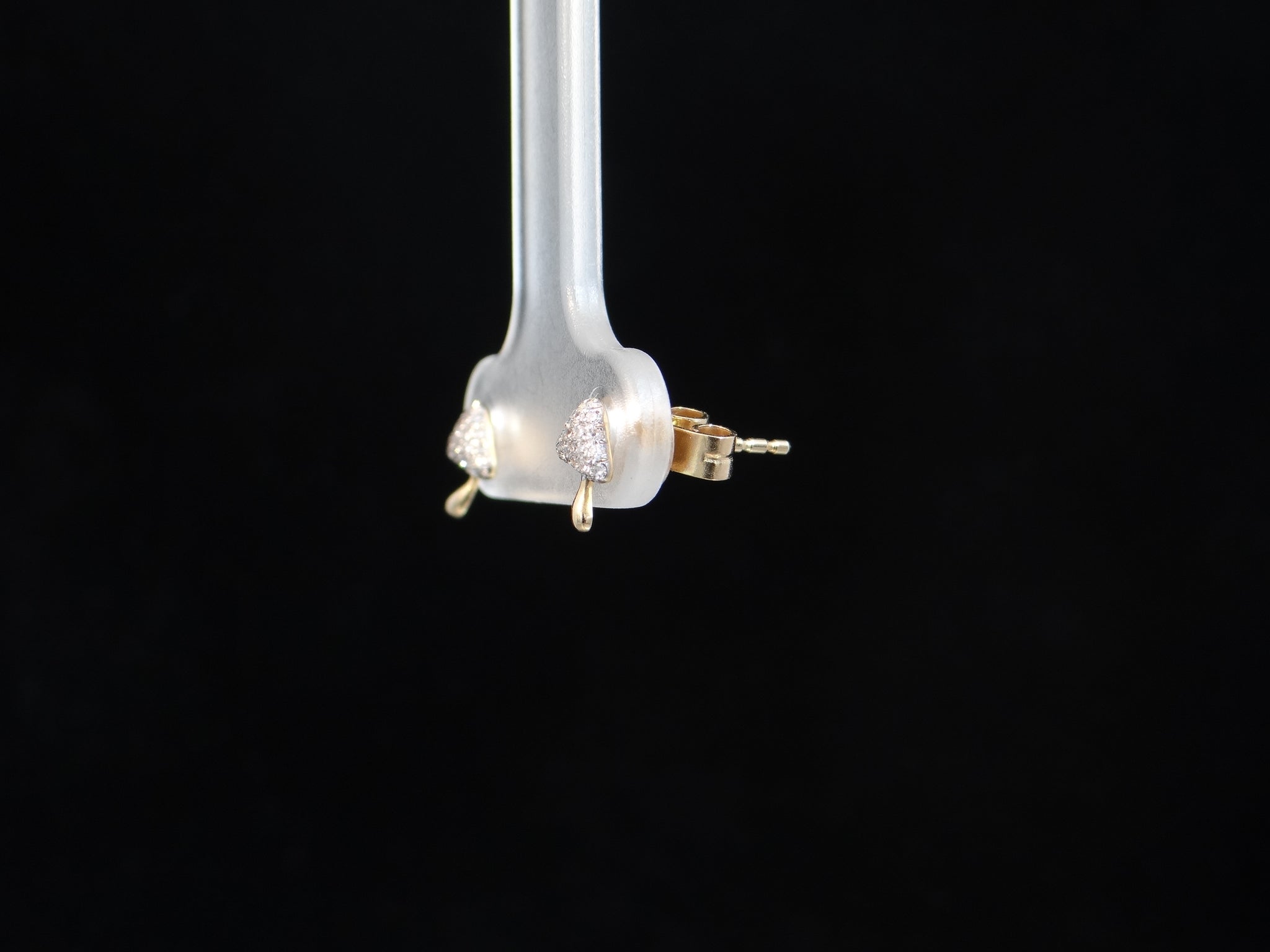 Diamond Mushroom Stud Earrings