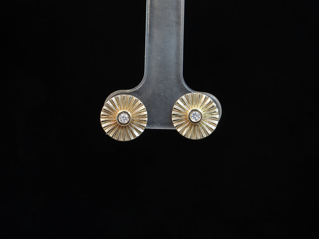 Diamond Accent Disk Earrings
