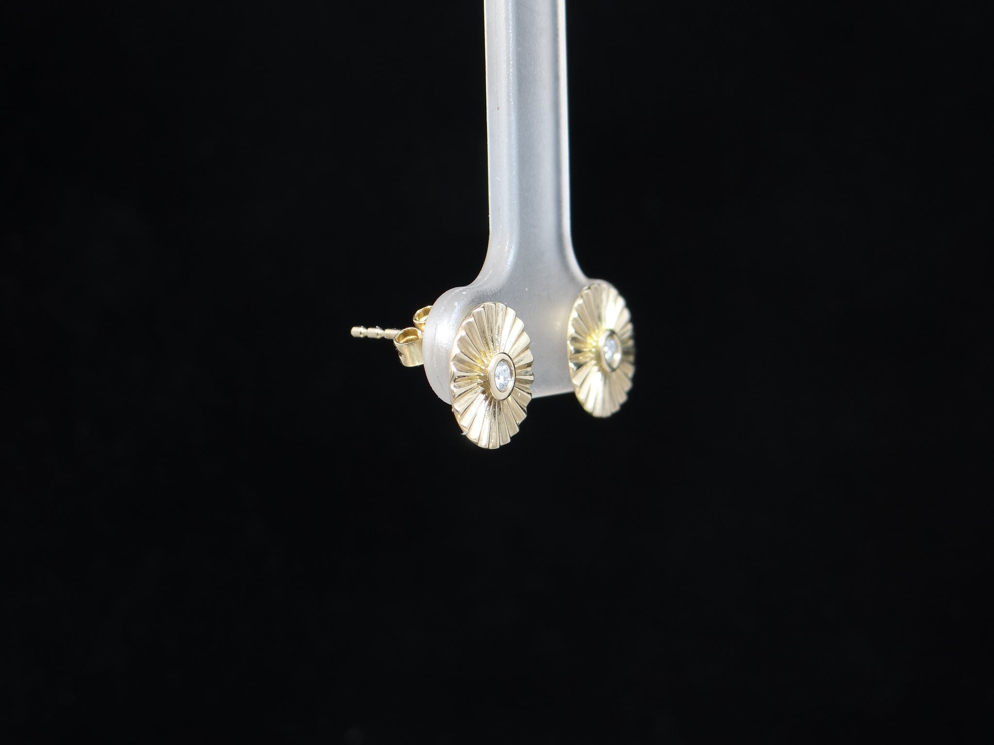 Diamond Accent Disk Earrings