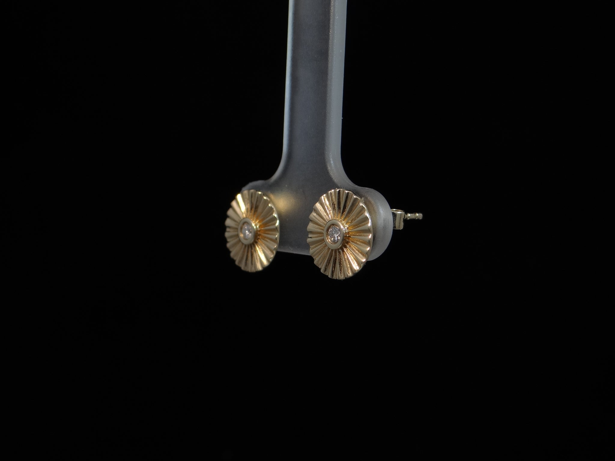 Diamond Accent Disk Earrings