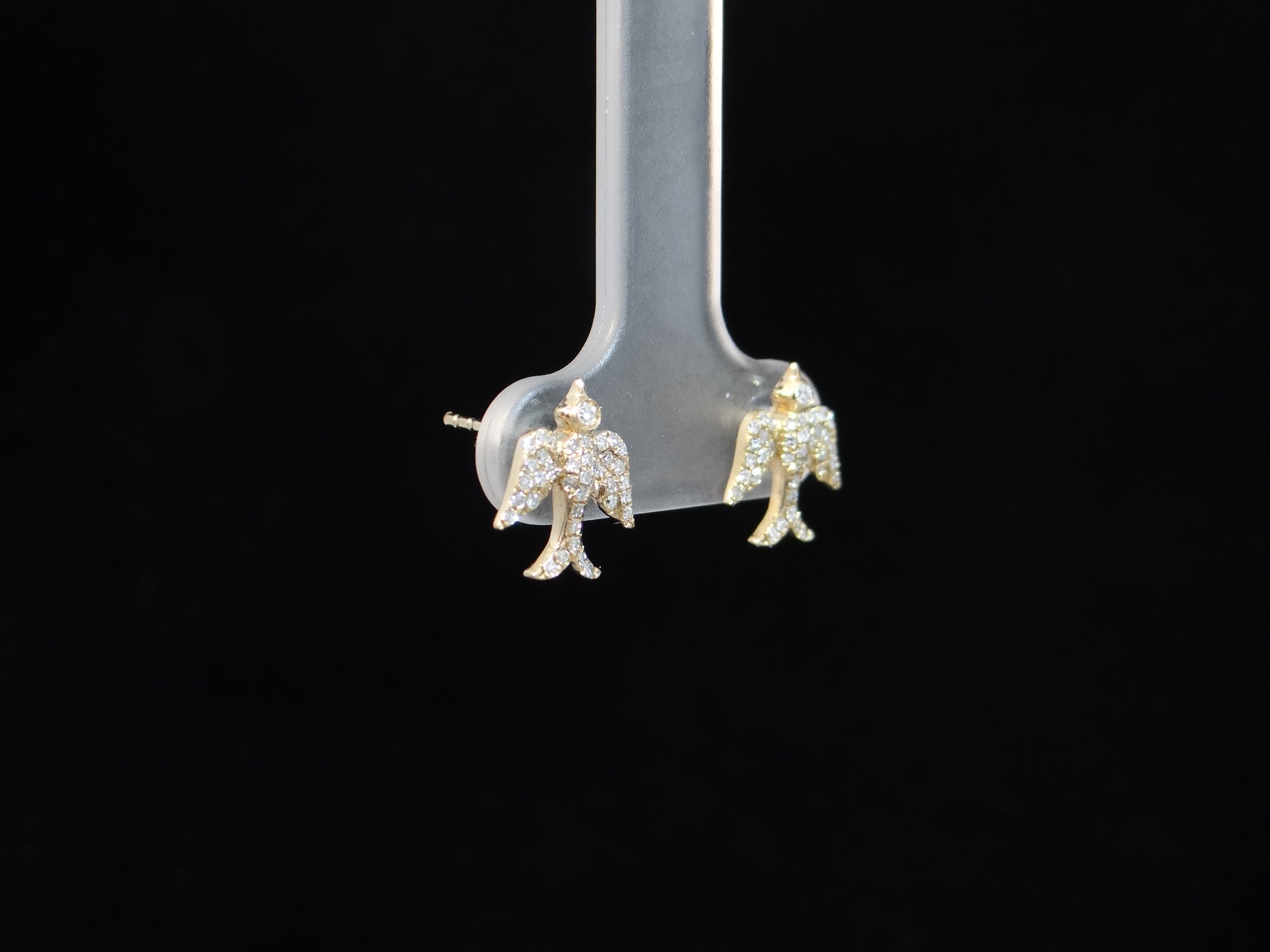 Diamond Bird Stud Earrings