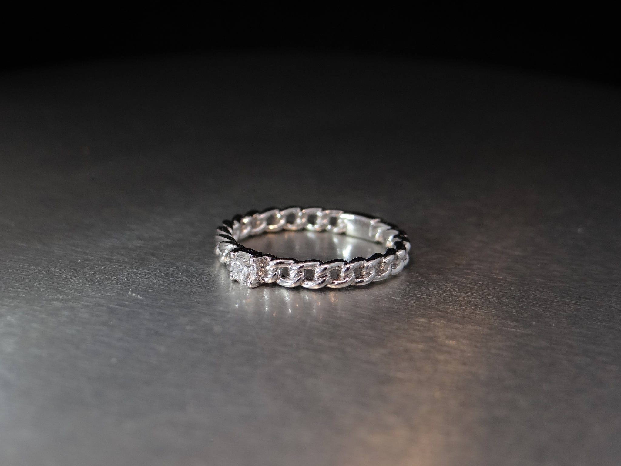 Diamond and Chain Style Ring