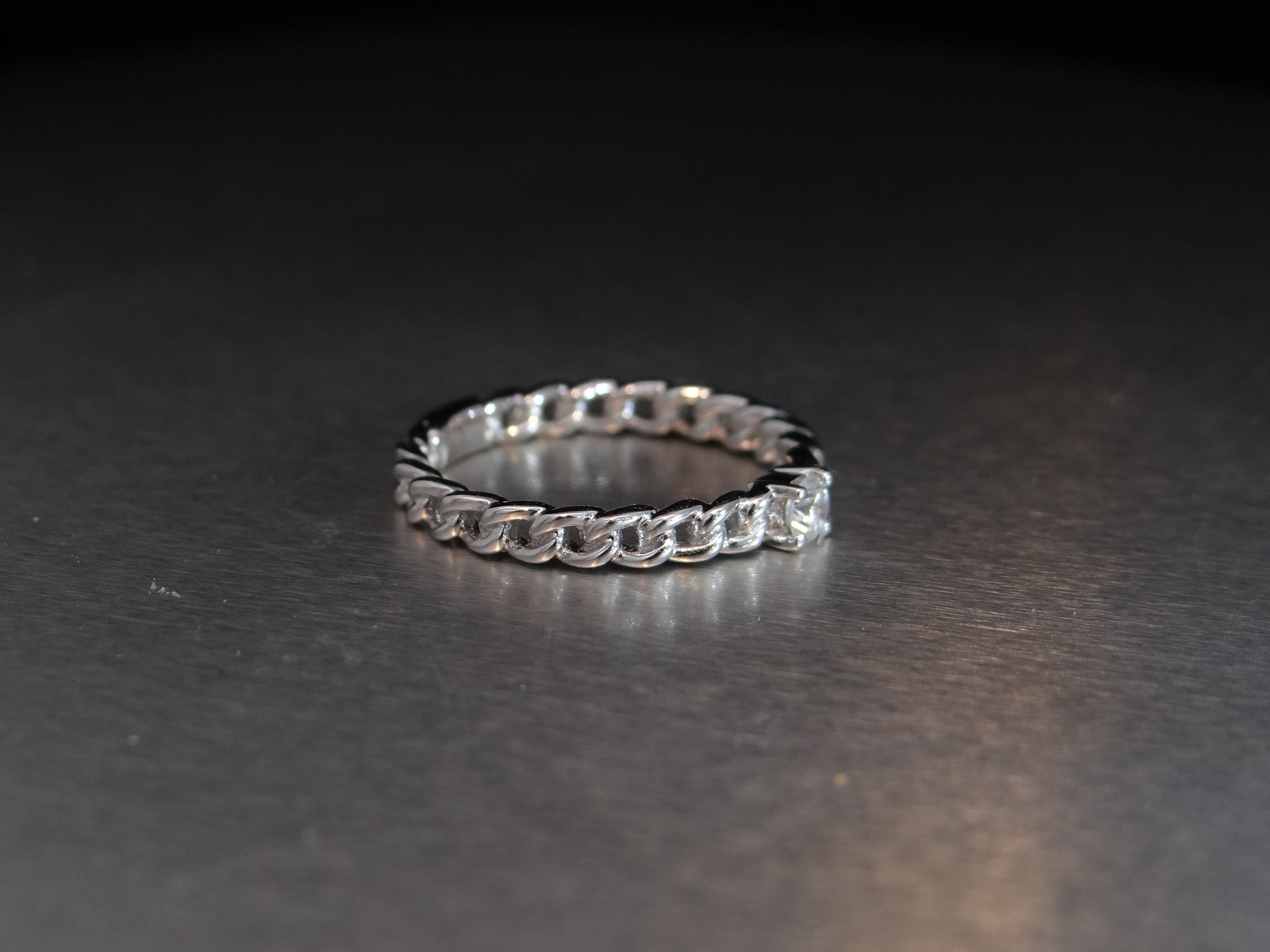 Diamond and Chain Style Ring