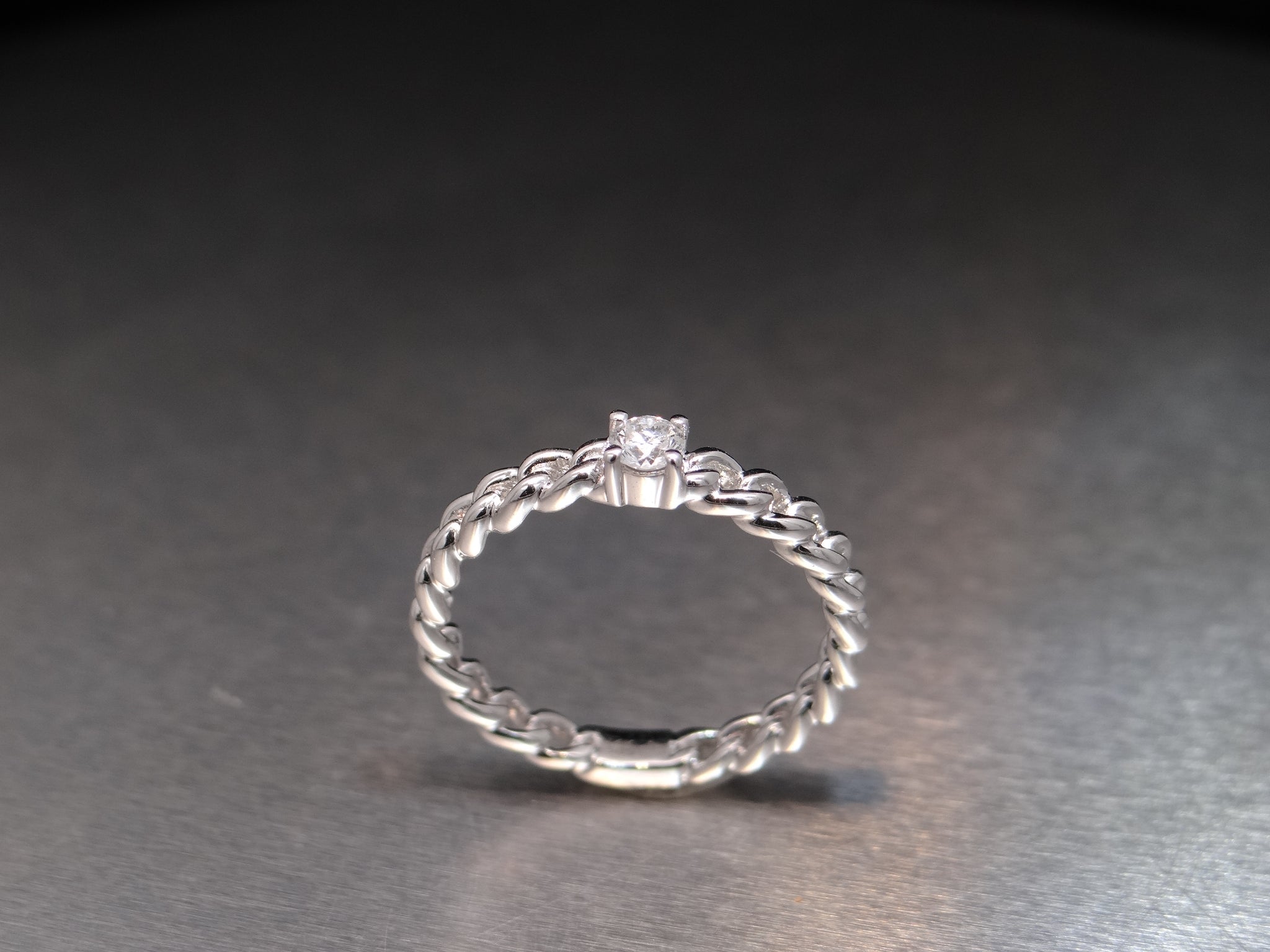 Diamond and Chain Style Ring