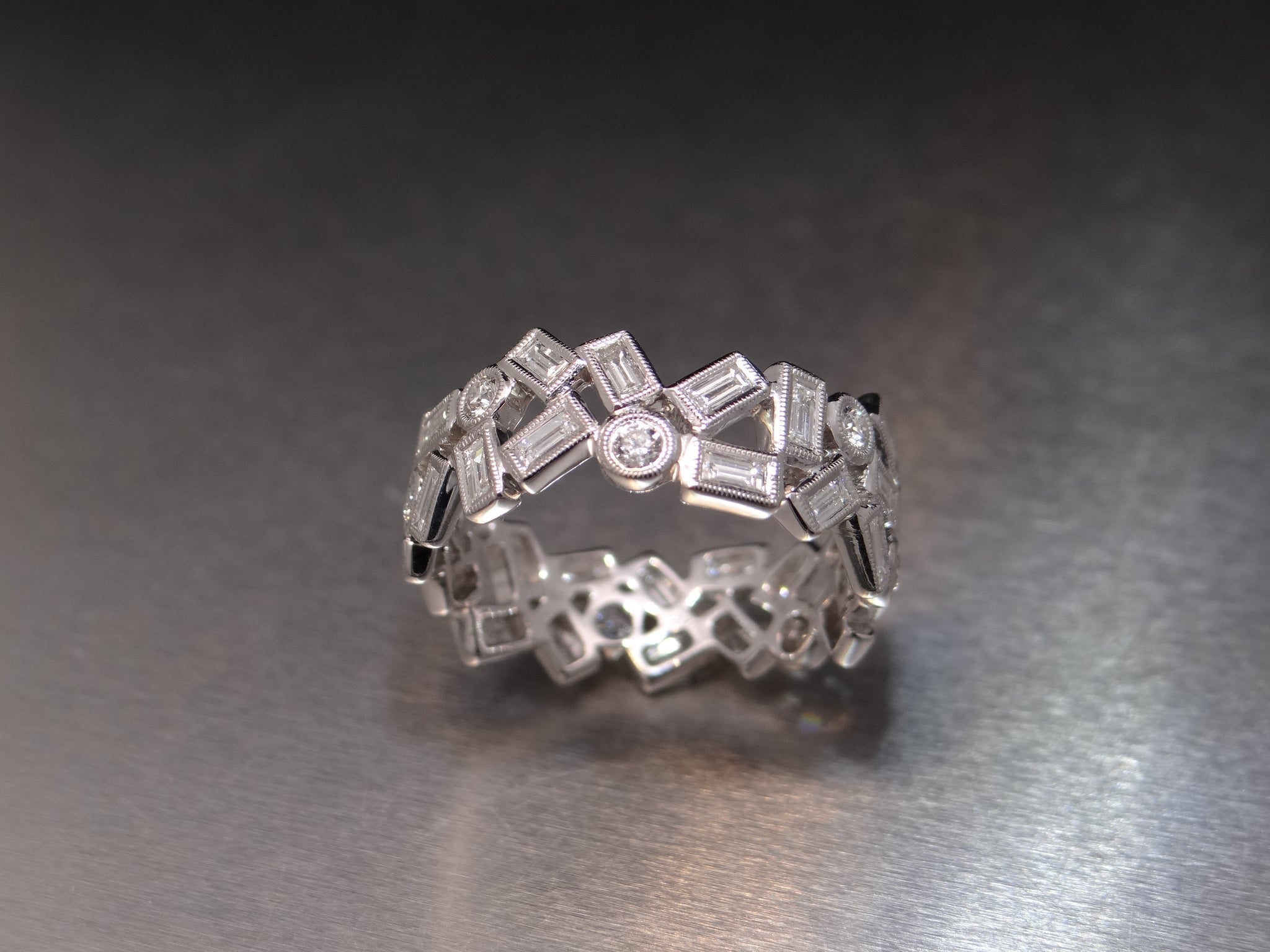Double Row Diamond Eternity Band