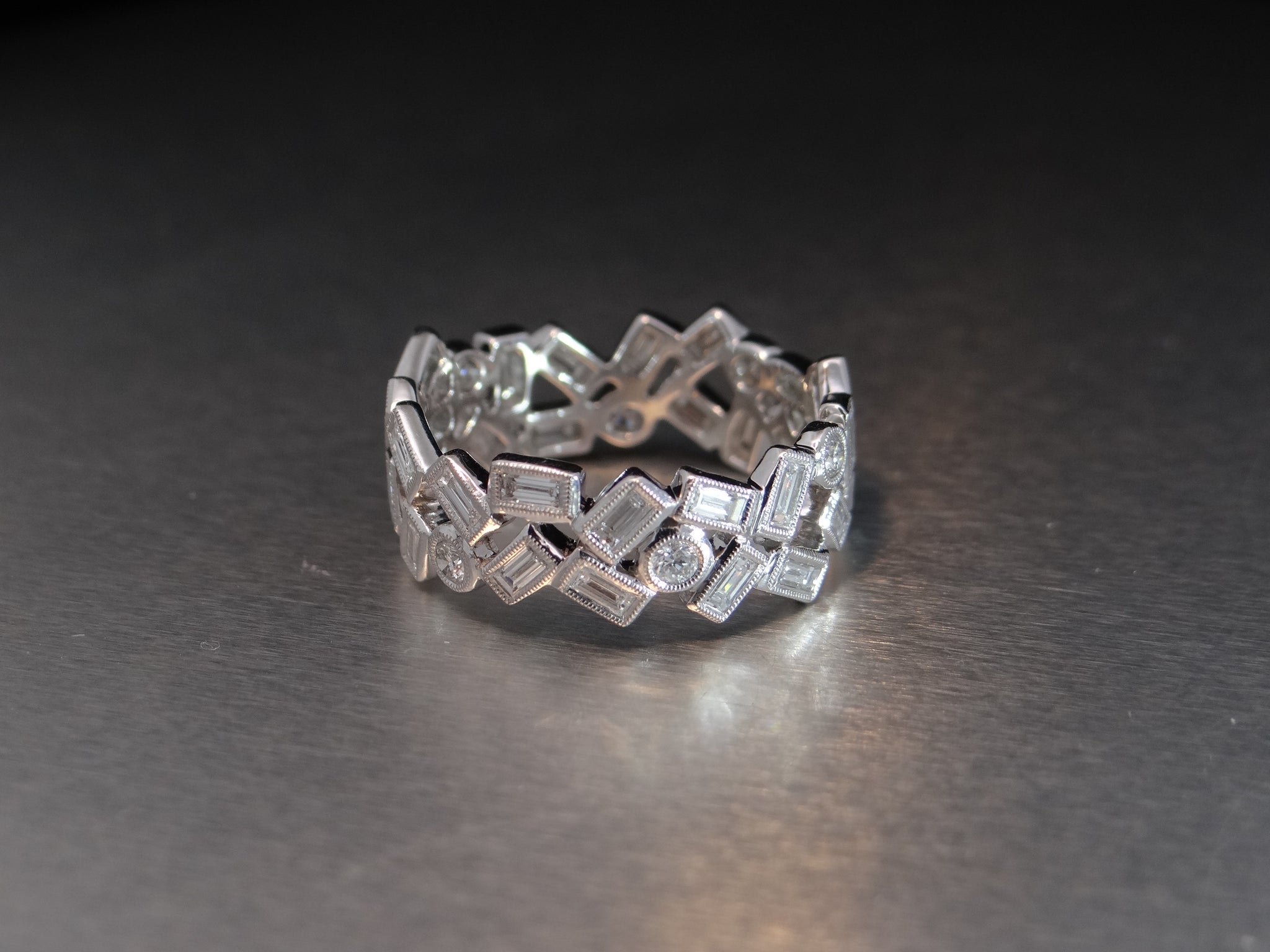 Double Row Diamond Eternity Band