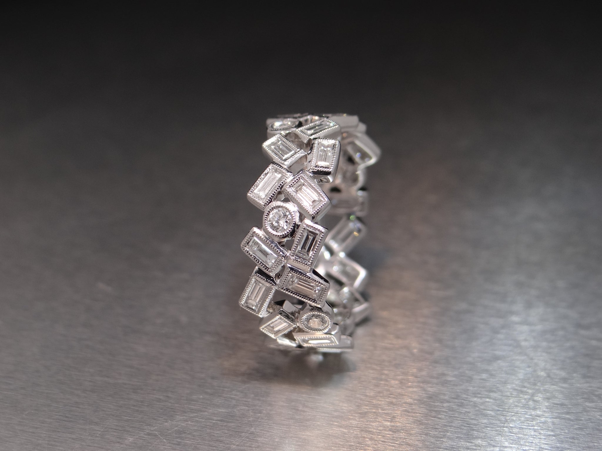 Double Row Diamond Eternity Band