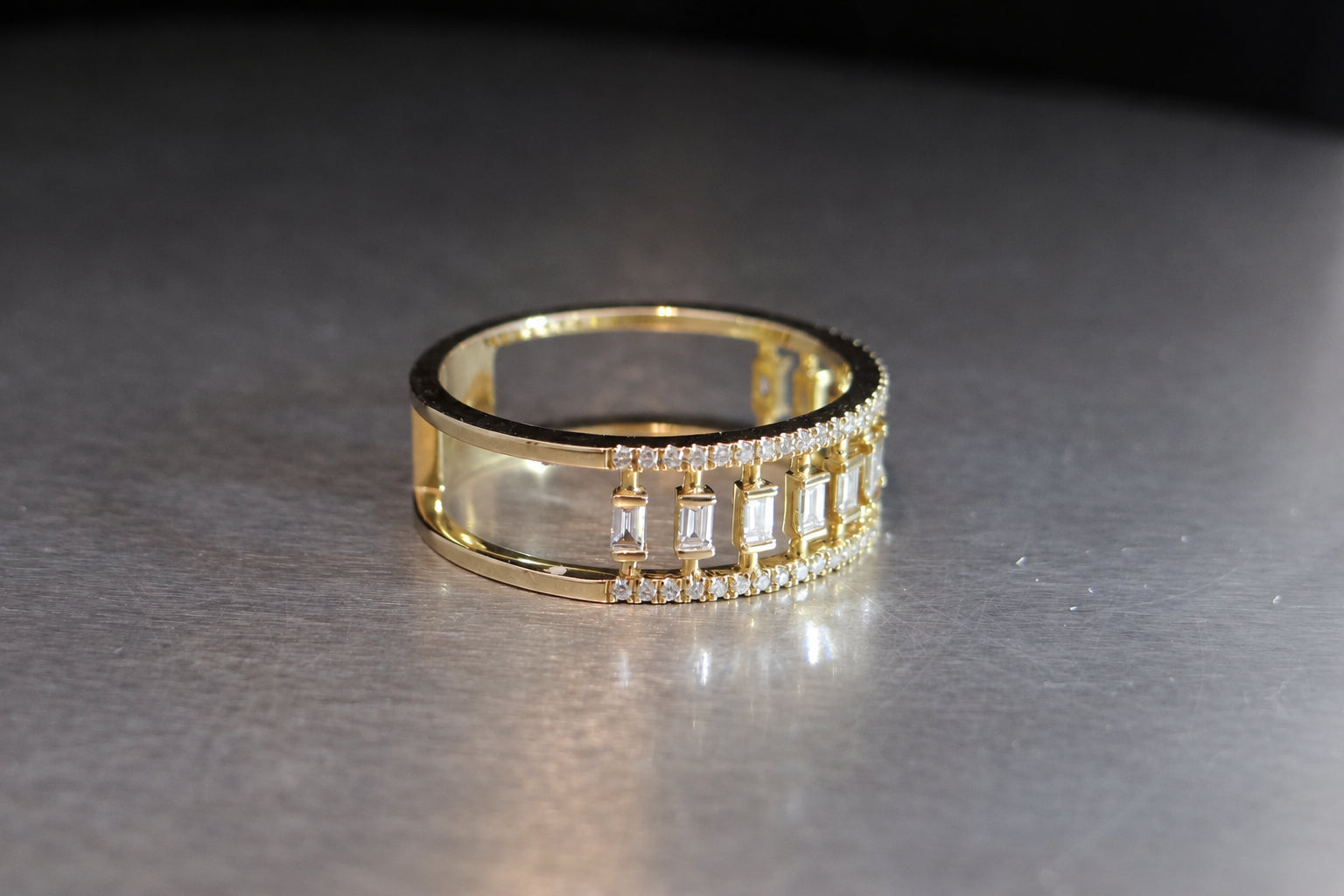 Round and Baguette Diamond Ring