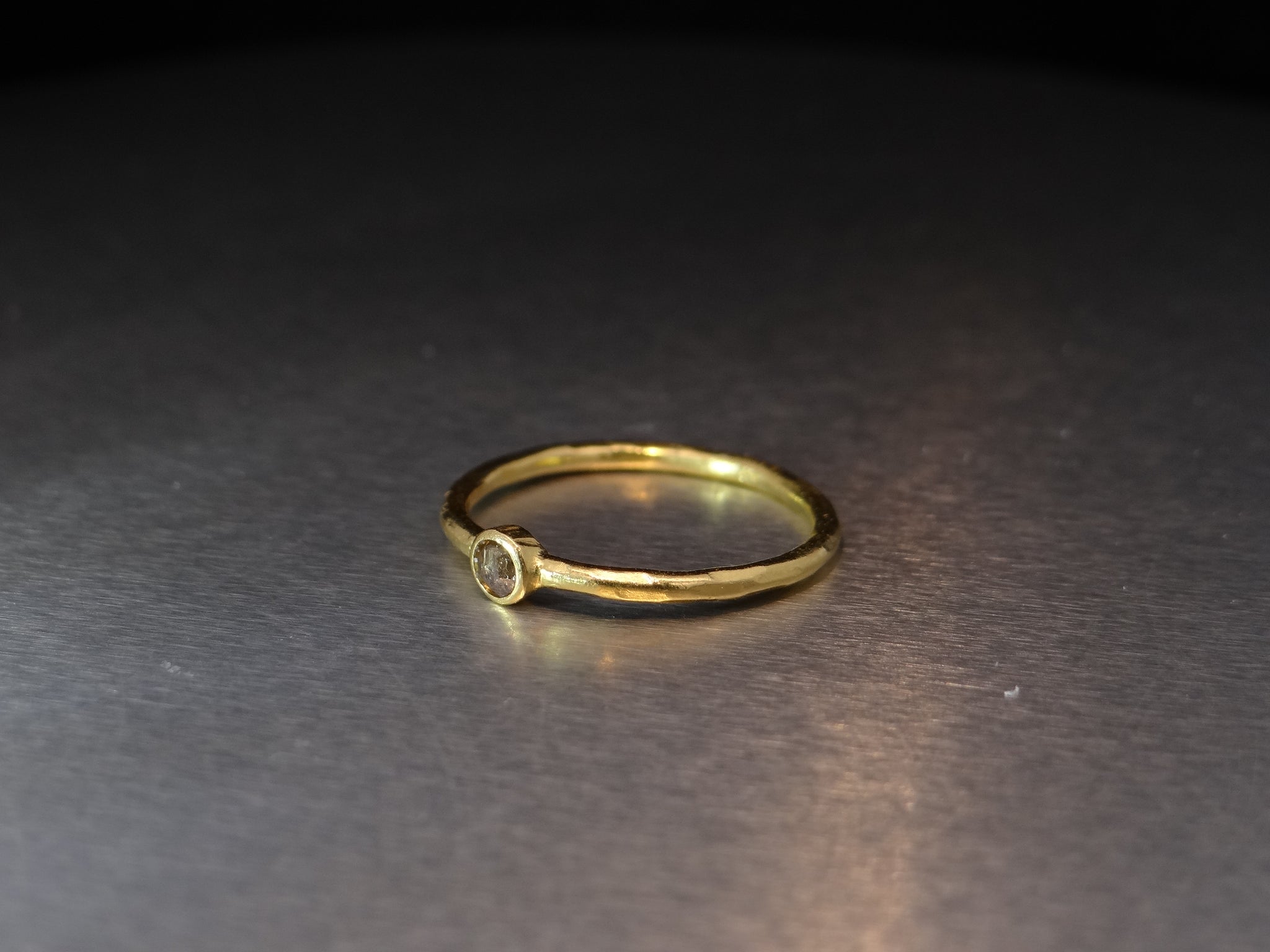 Stackable Cognac Diamond Ring