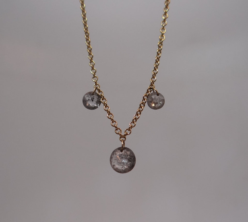 3 Stone Diamond Necklace
