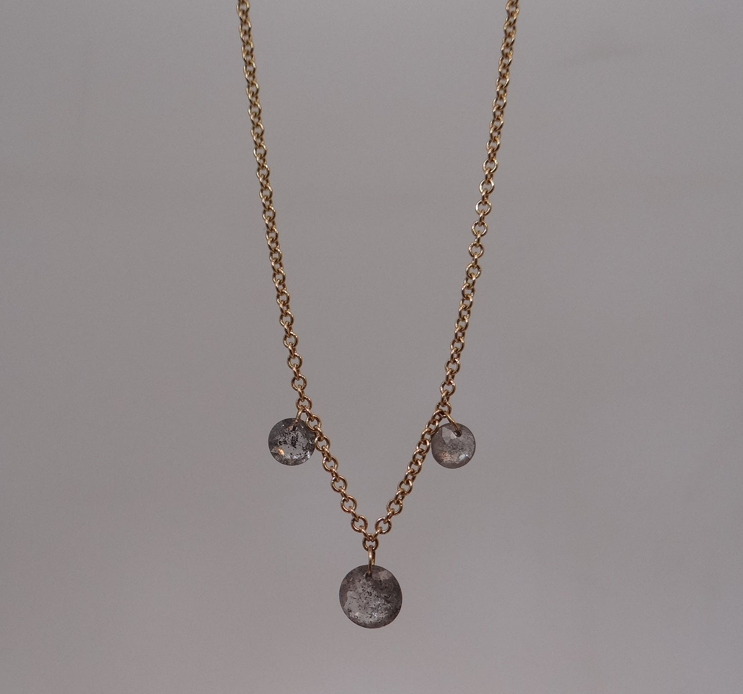 3 Stone Diamond Necklace