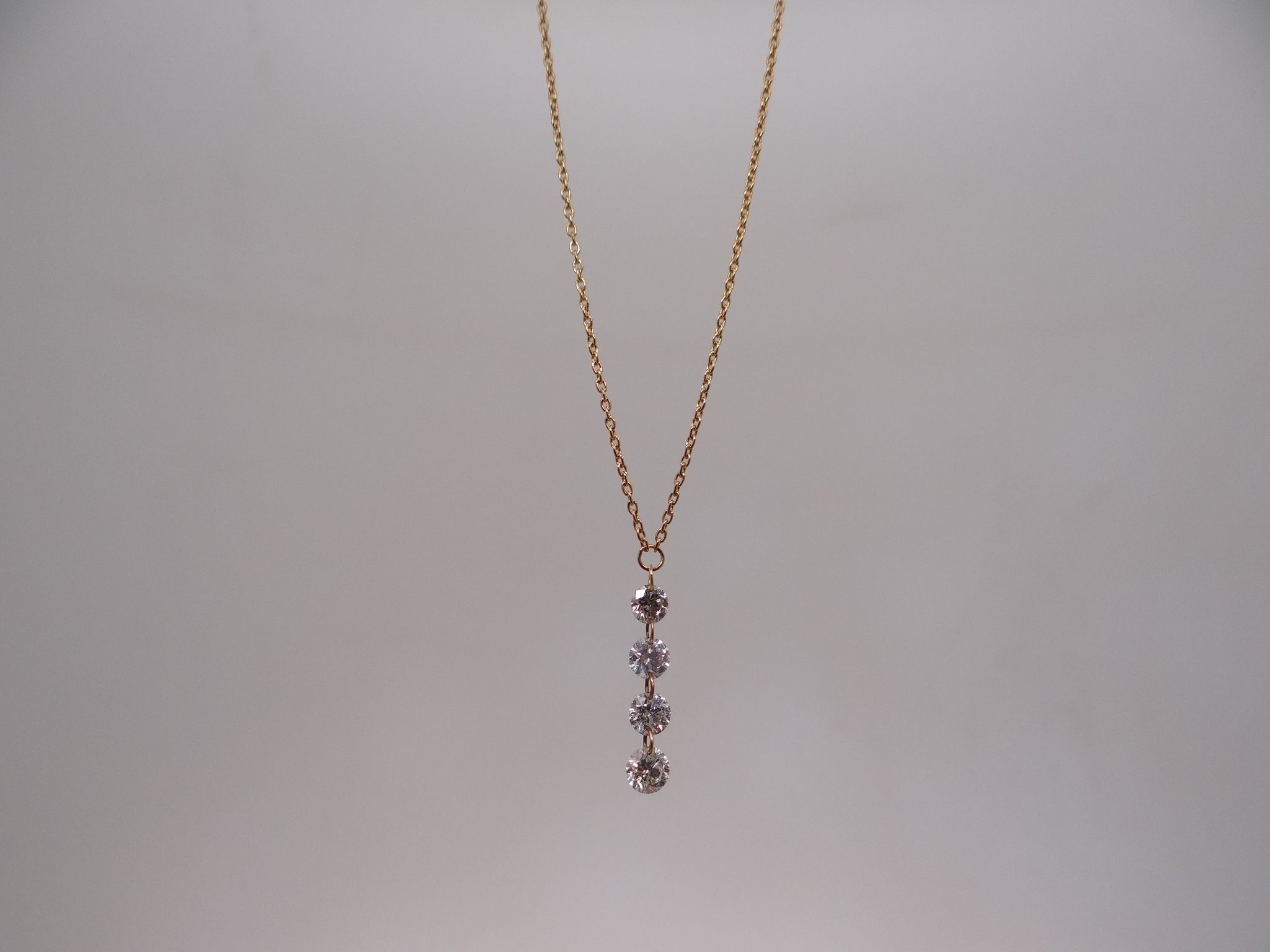 4 Stone Diamond Necklace
