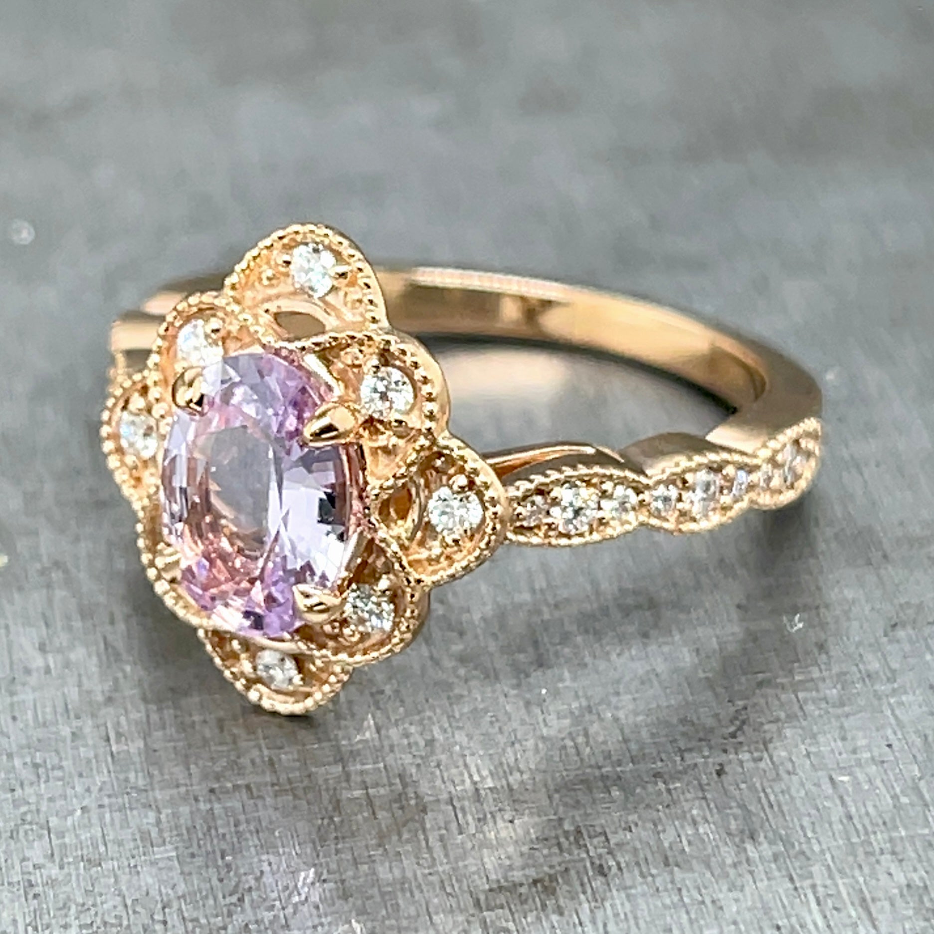 Sapphire and Rose Gold Ring