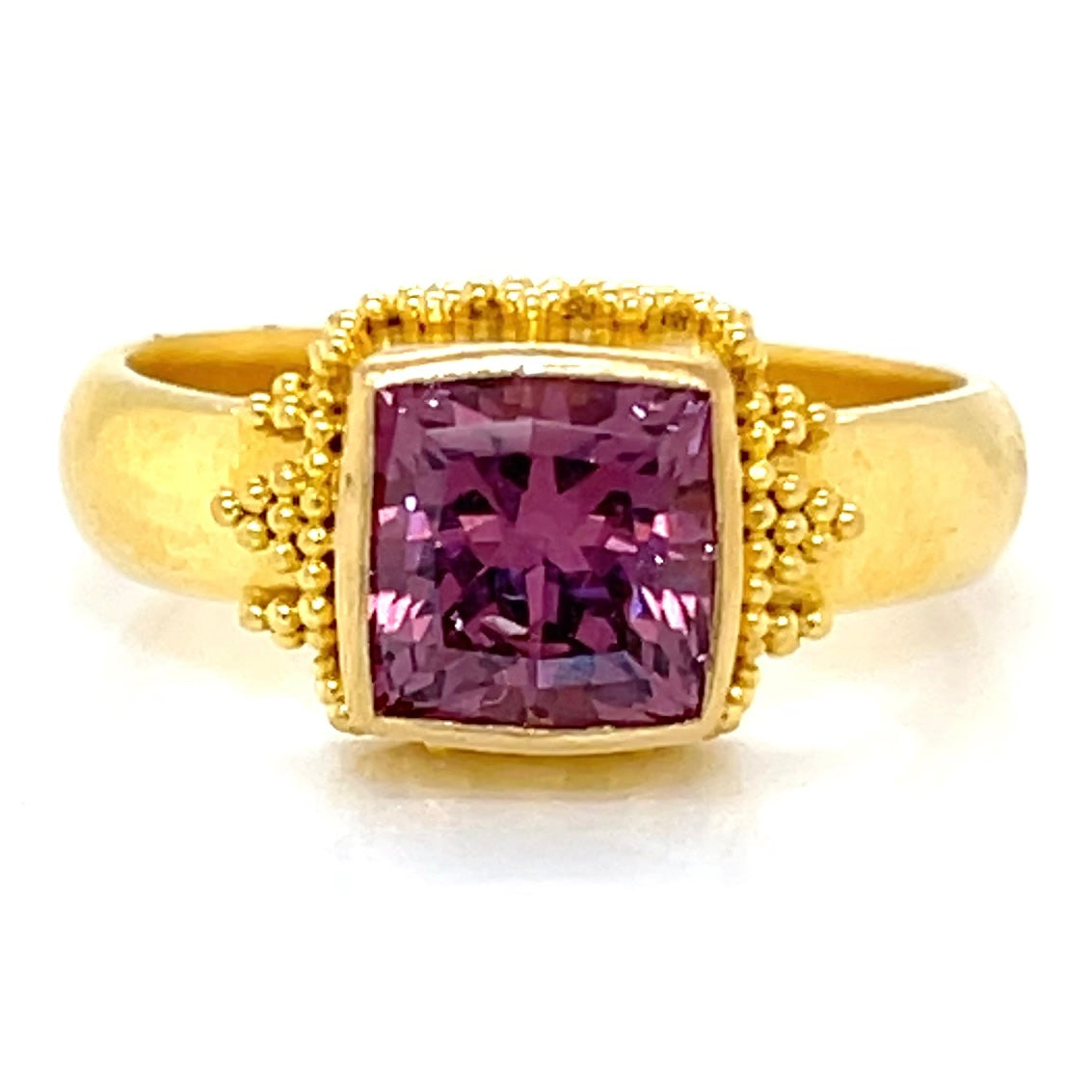 Cushion cut Pink Spinel Ring