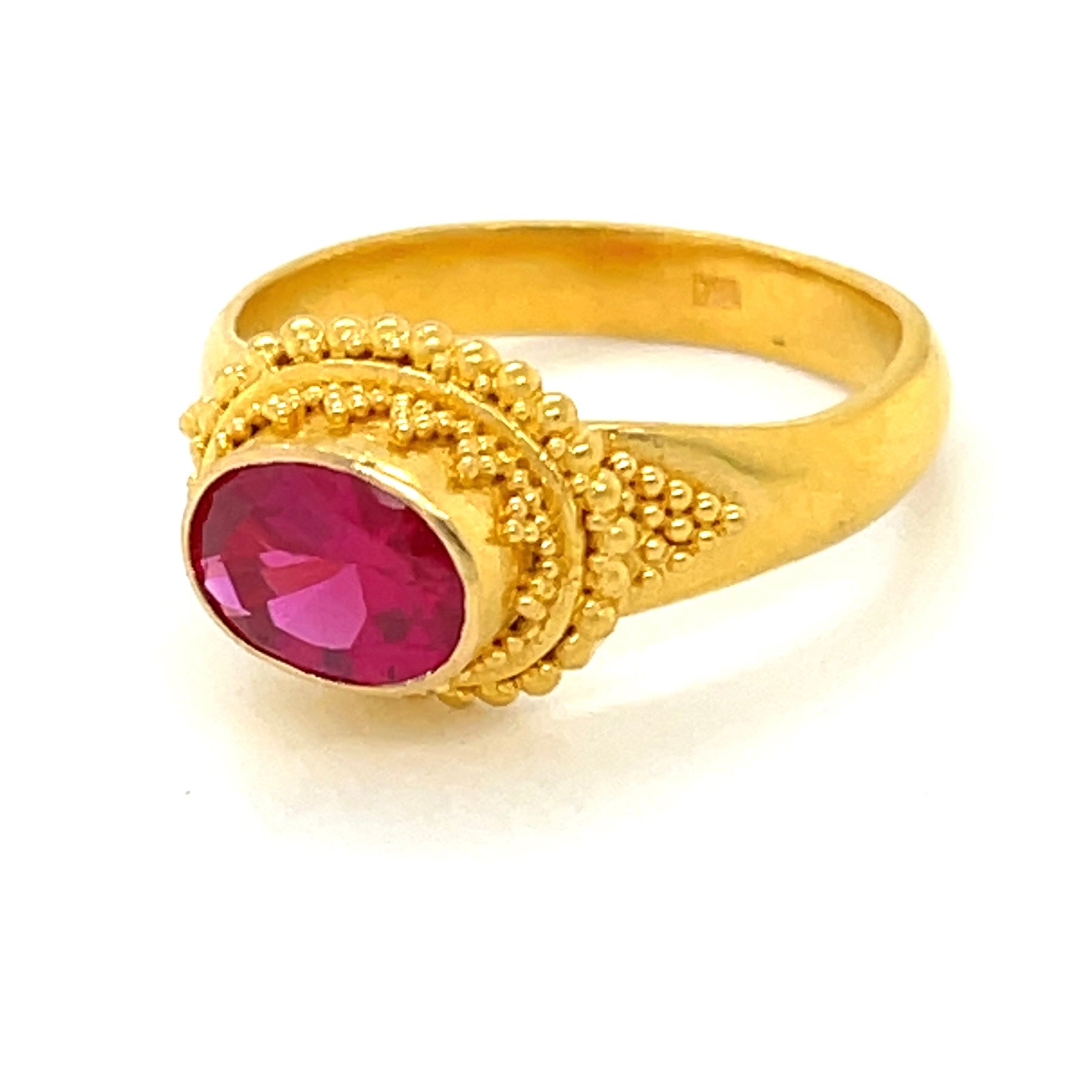 Ruby and gold ring