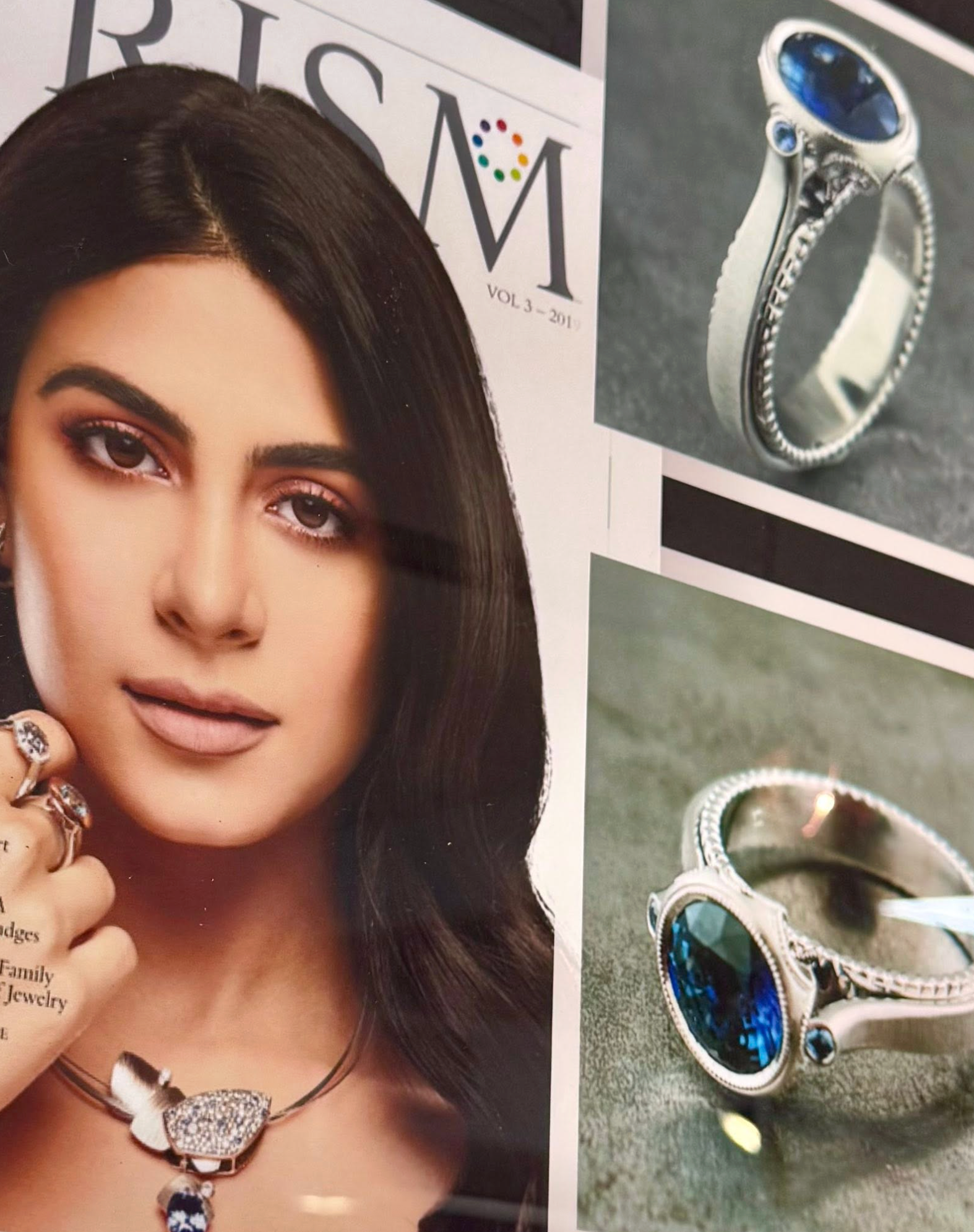 Spectrum Award Winning Platinum Blue Sapphire Ring