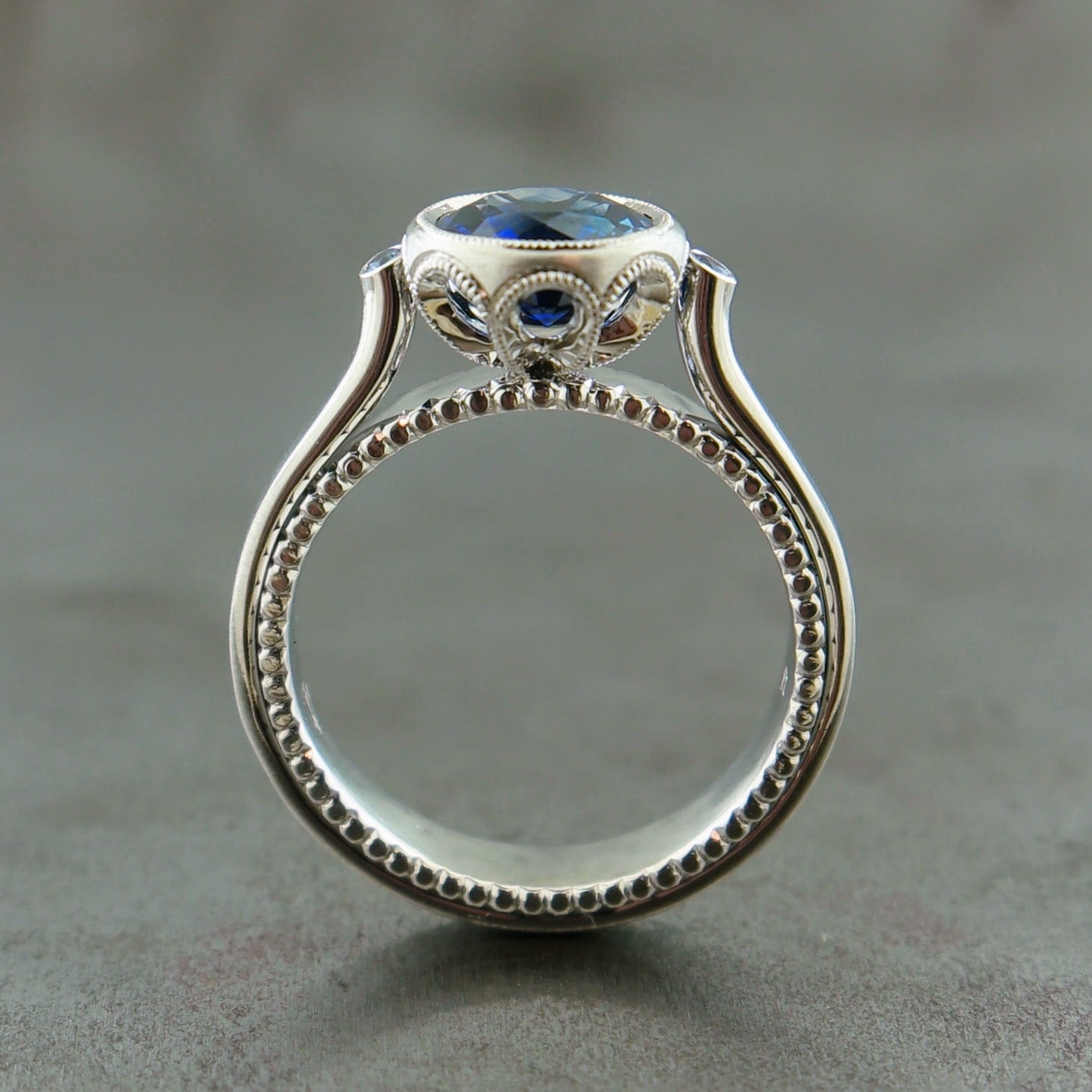 Spectrum Award Winning Platinum Blue Sapphire Ring