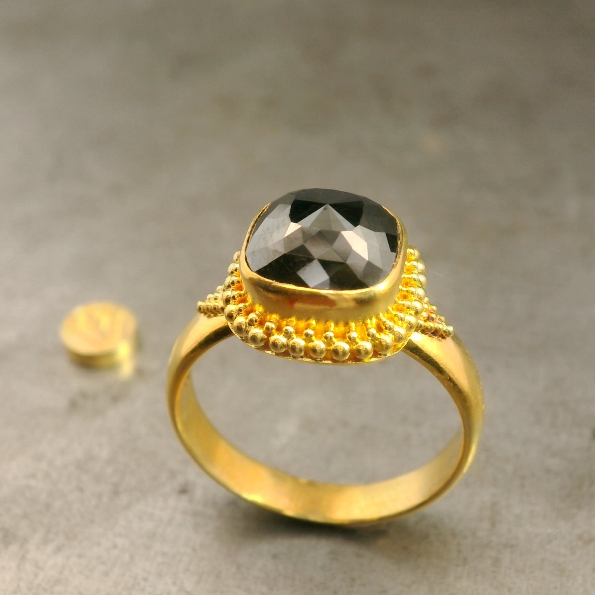 Black diamond ring