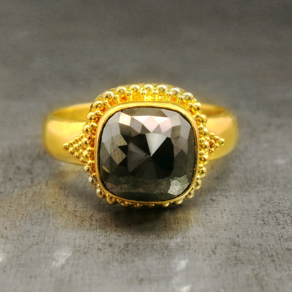 Black diamond ring