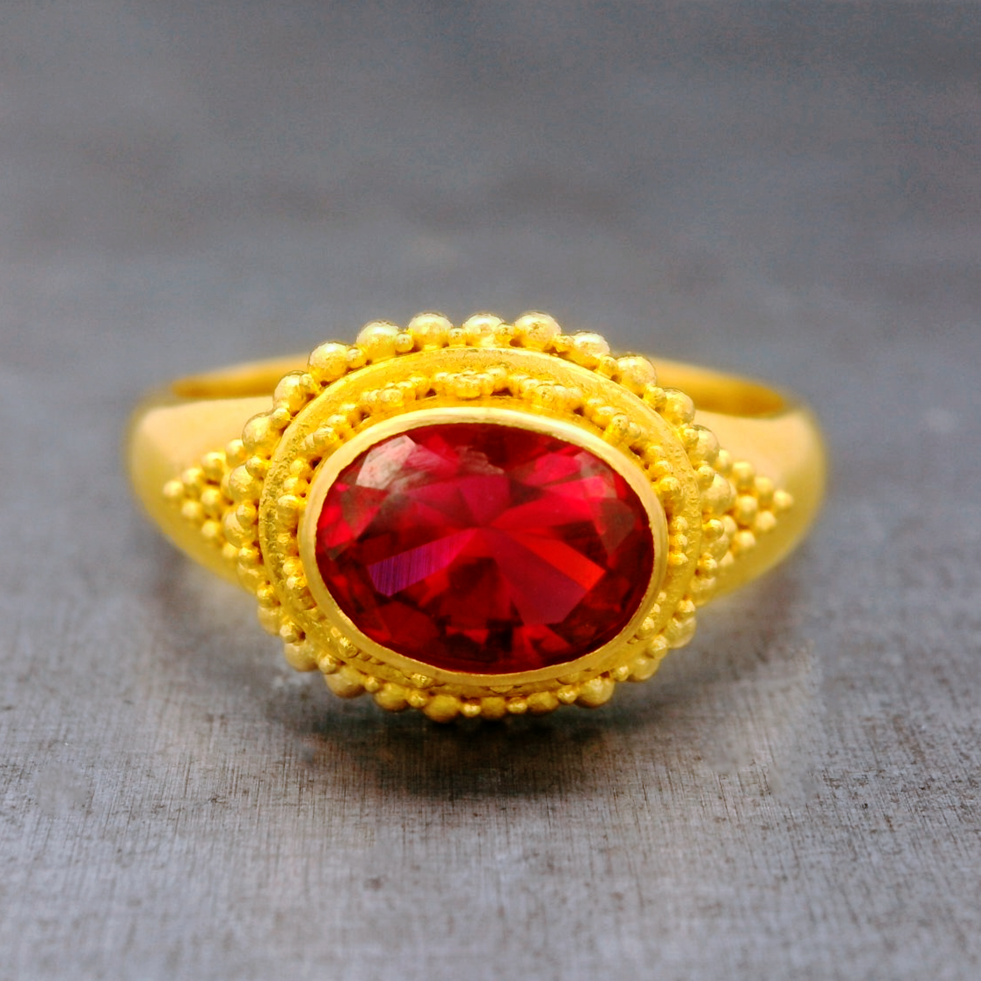 Ruby and gold ring